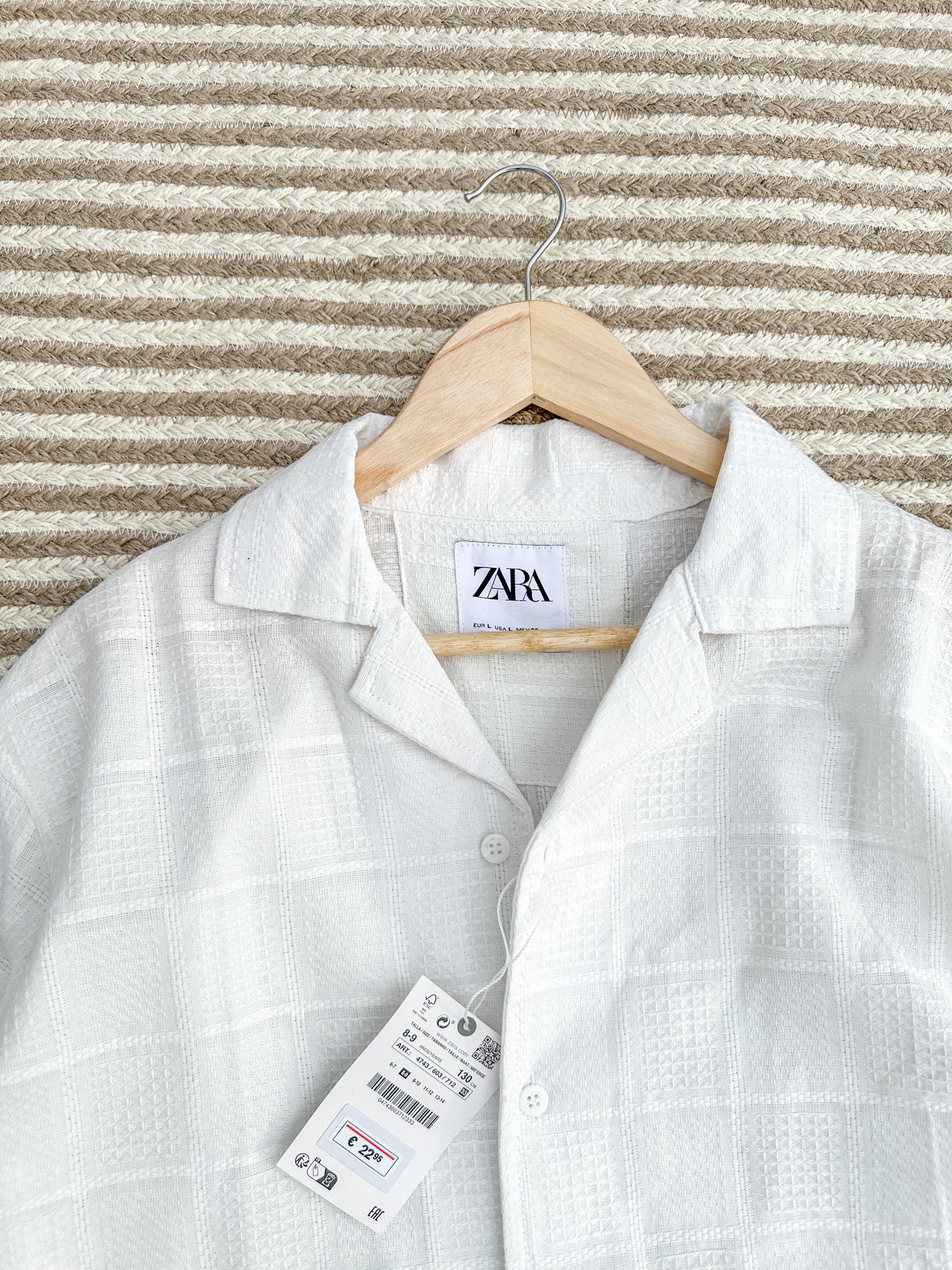 Cuban half shirt - Frozen White