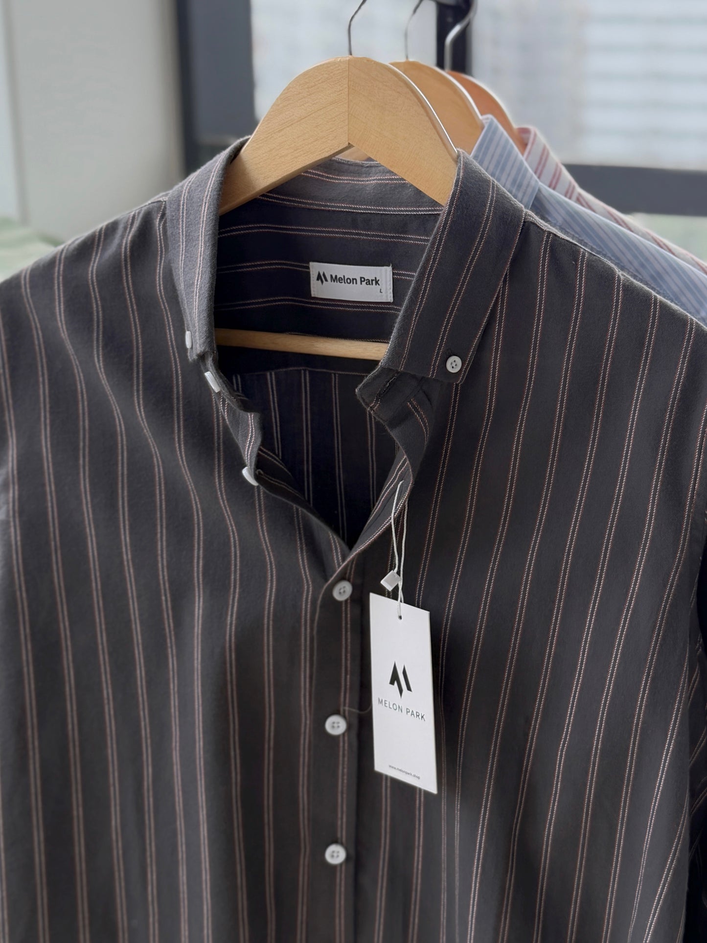 Gentle stripe shirt - Midnight Copper