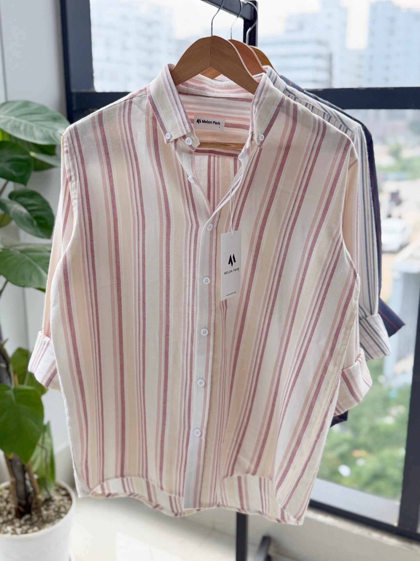 Gentle stripe shirt - Tuscan Sunset