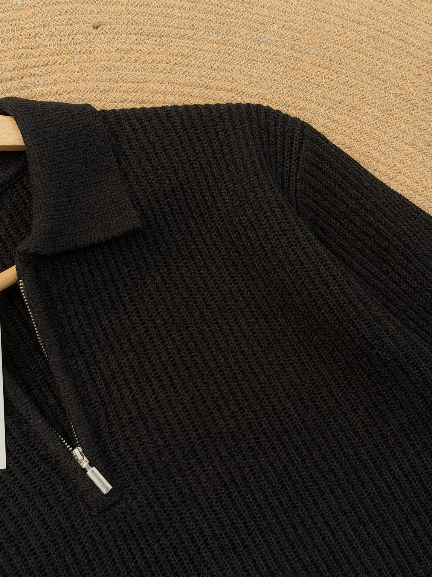 Rich Sweater Polo - Black
