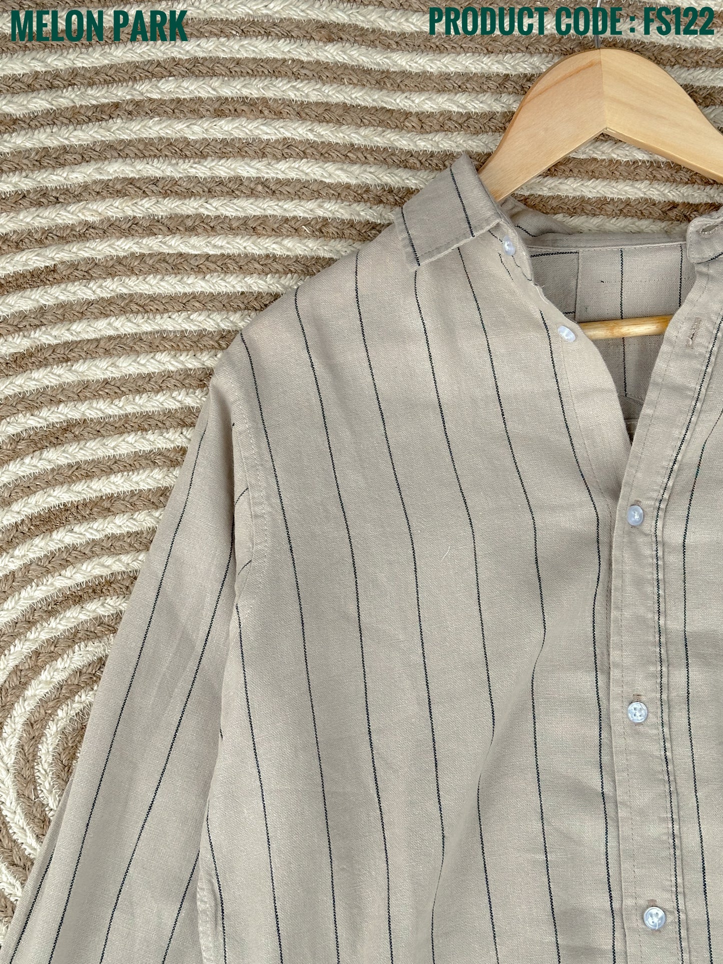 Gentle stripe shirt - Light Beige | FS122
