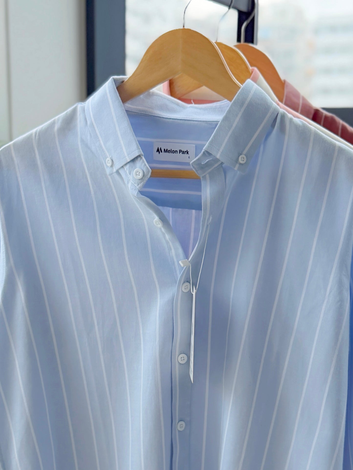 Gentle stripe shirt - Riviera Blue