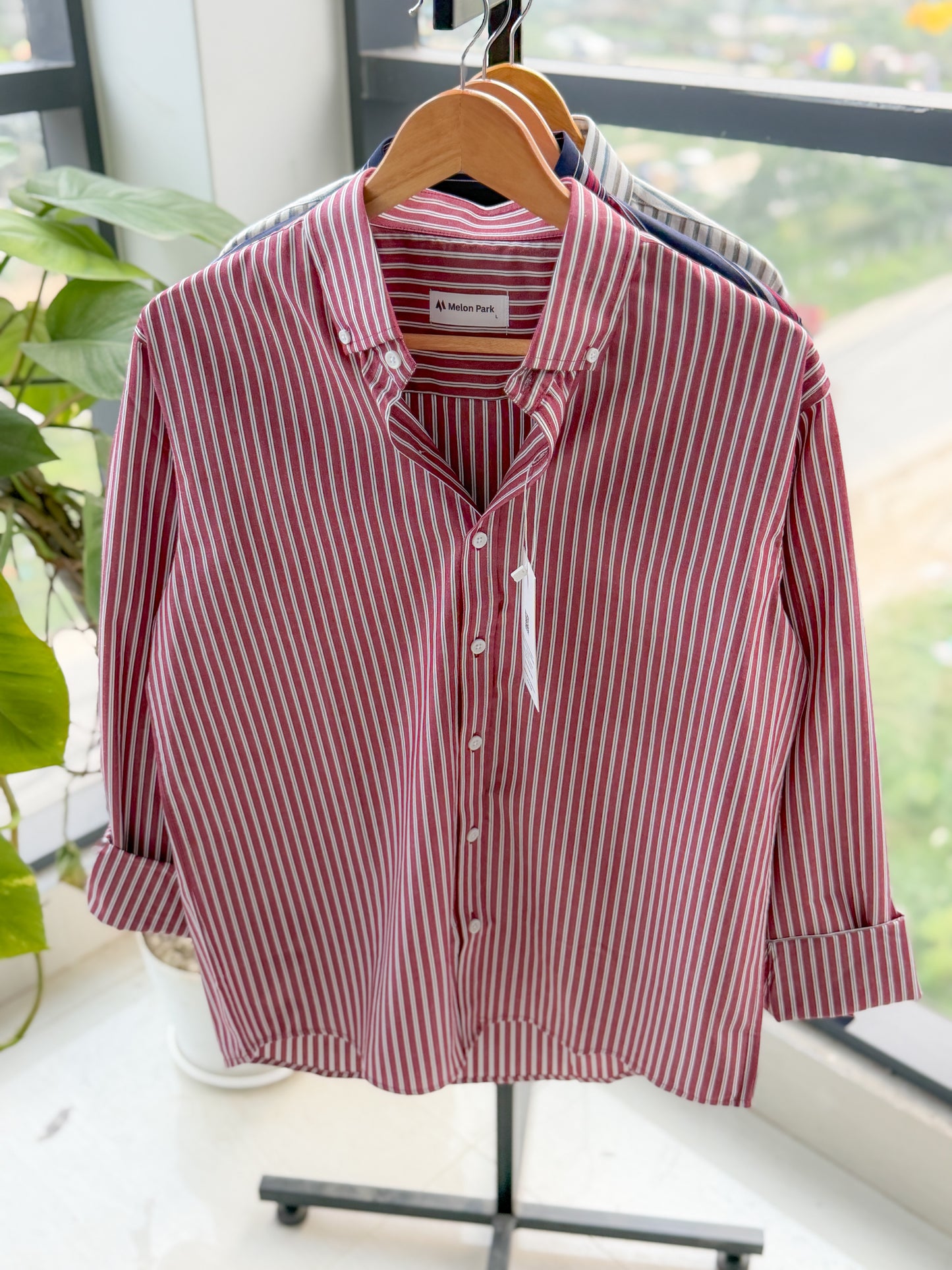 Gentle stripe shirt - Ruby stripe