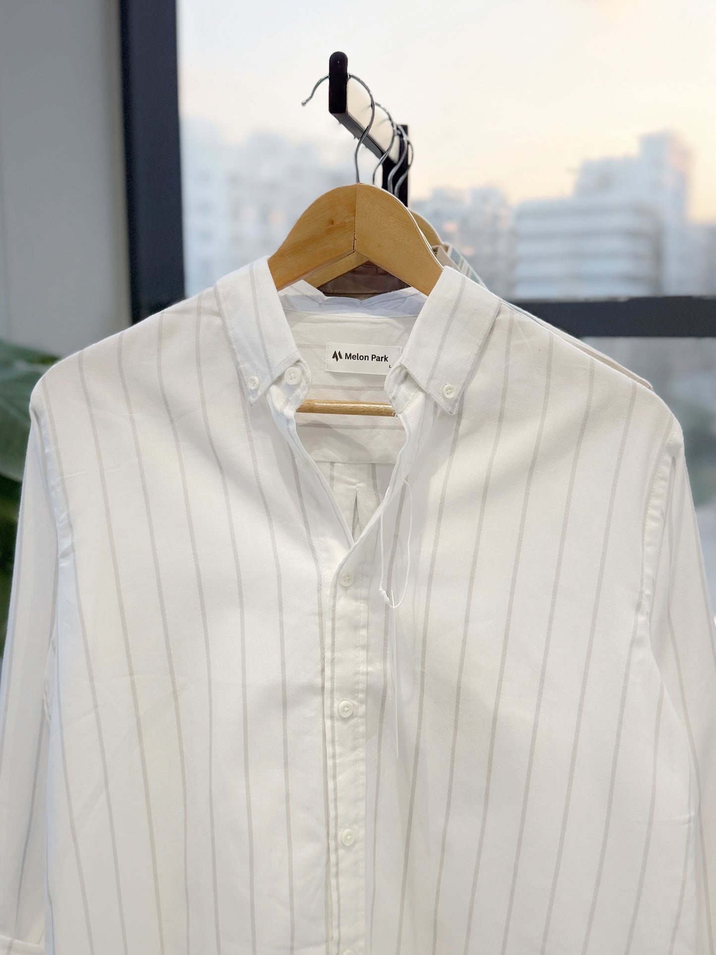 Gentle stripe shirt - Ghost stripe