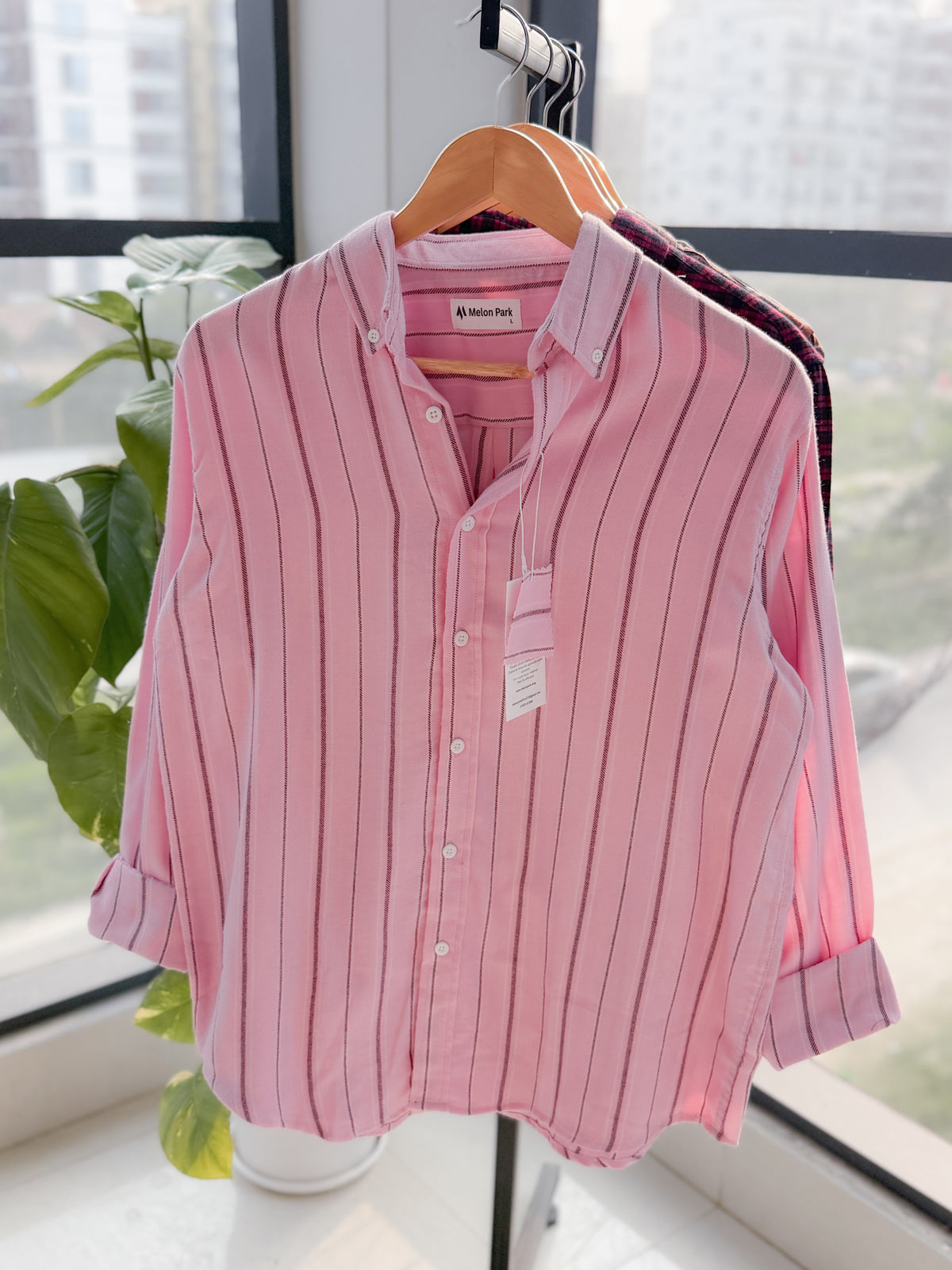 Gentle stripe shirt - Light Mauve Slate