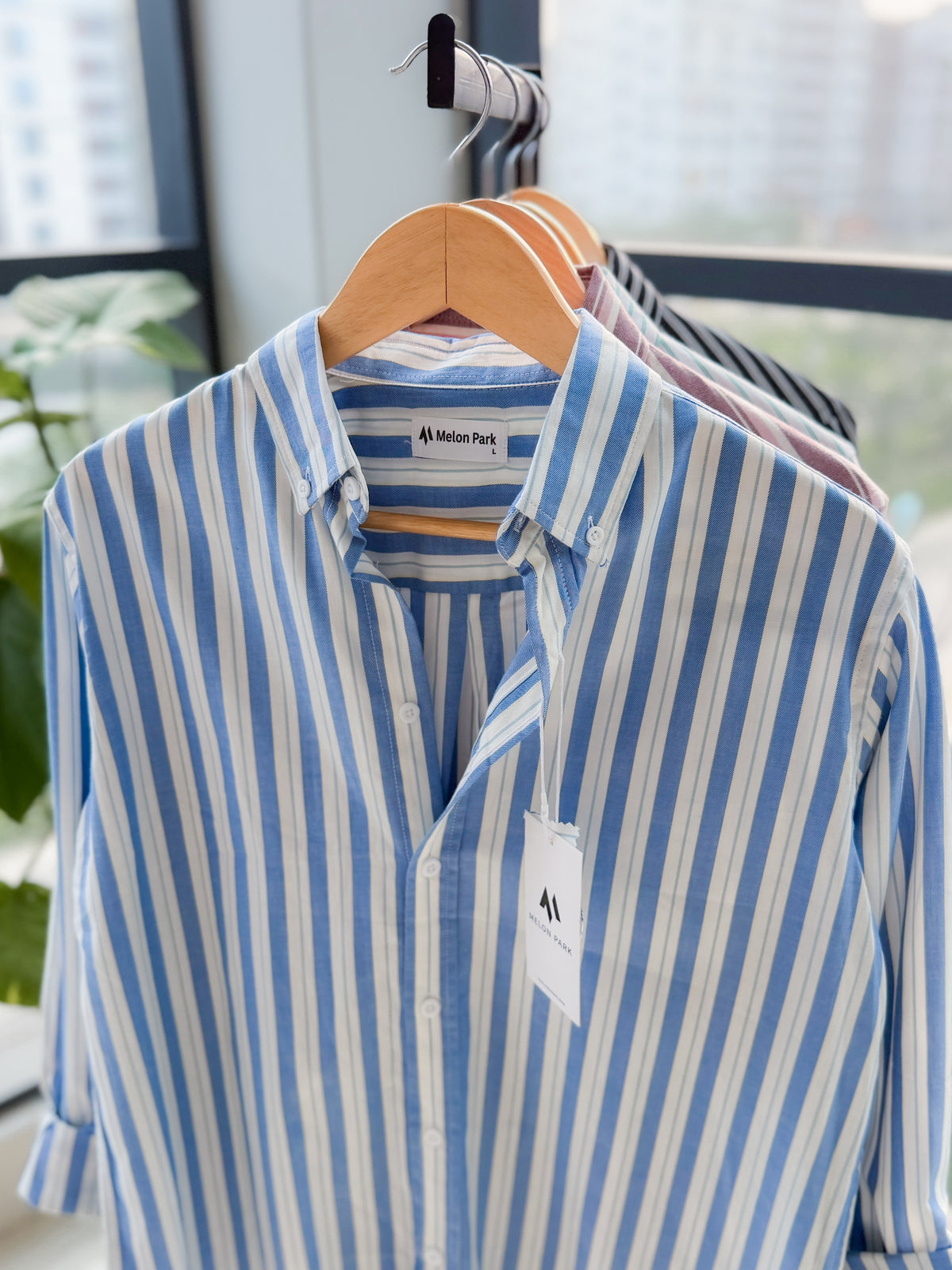 Gentle stripe shirt - Cerulean Breeze