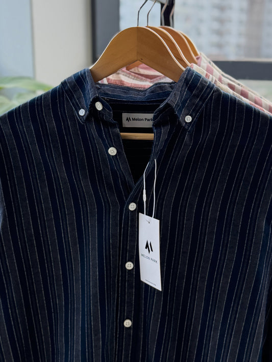 Gentle stripe shirt - Midnight tide