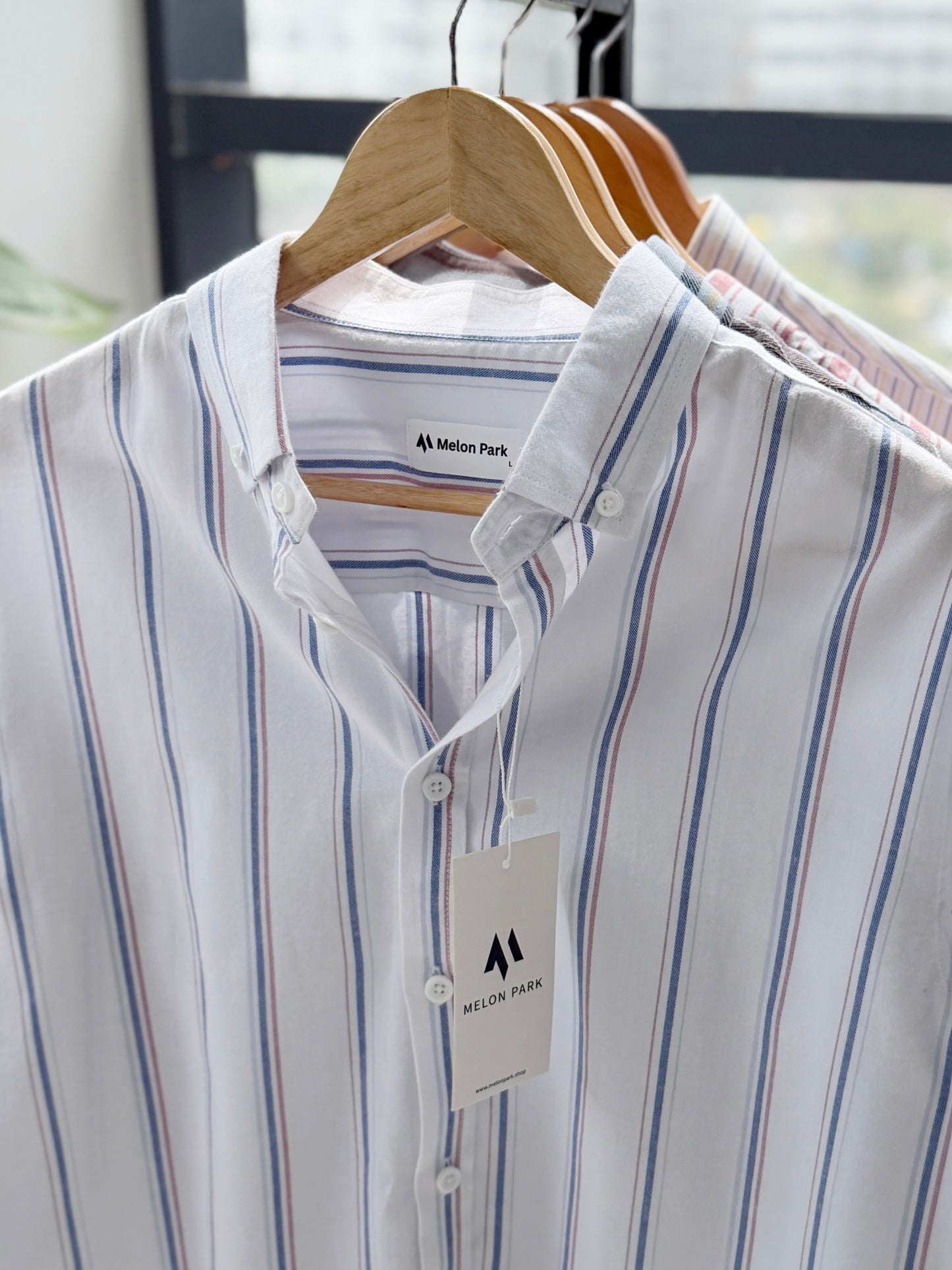 Gentle stripe shirt - Bright tide