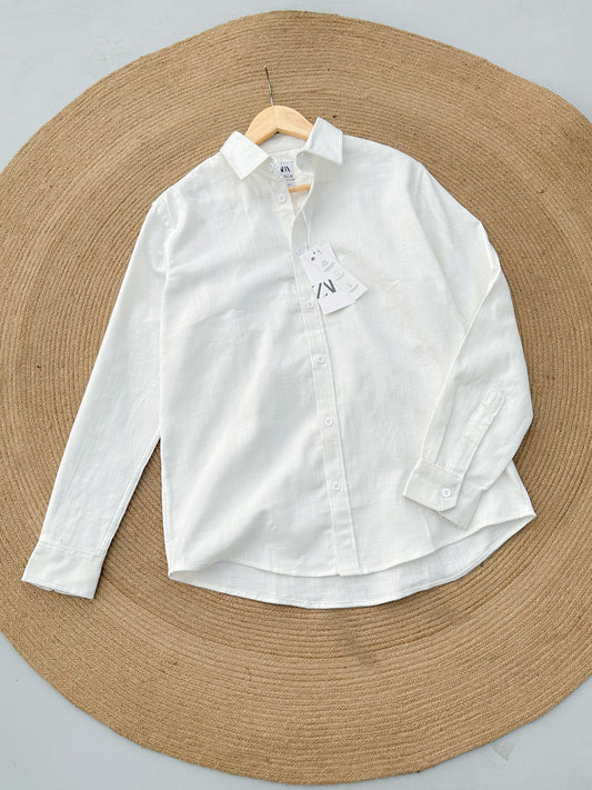 Refined full sleeve shirt - Polar White