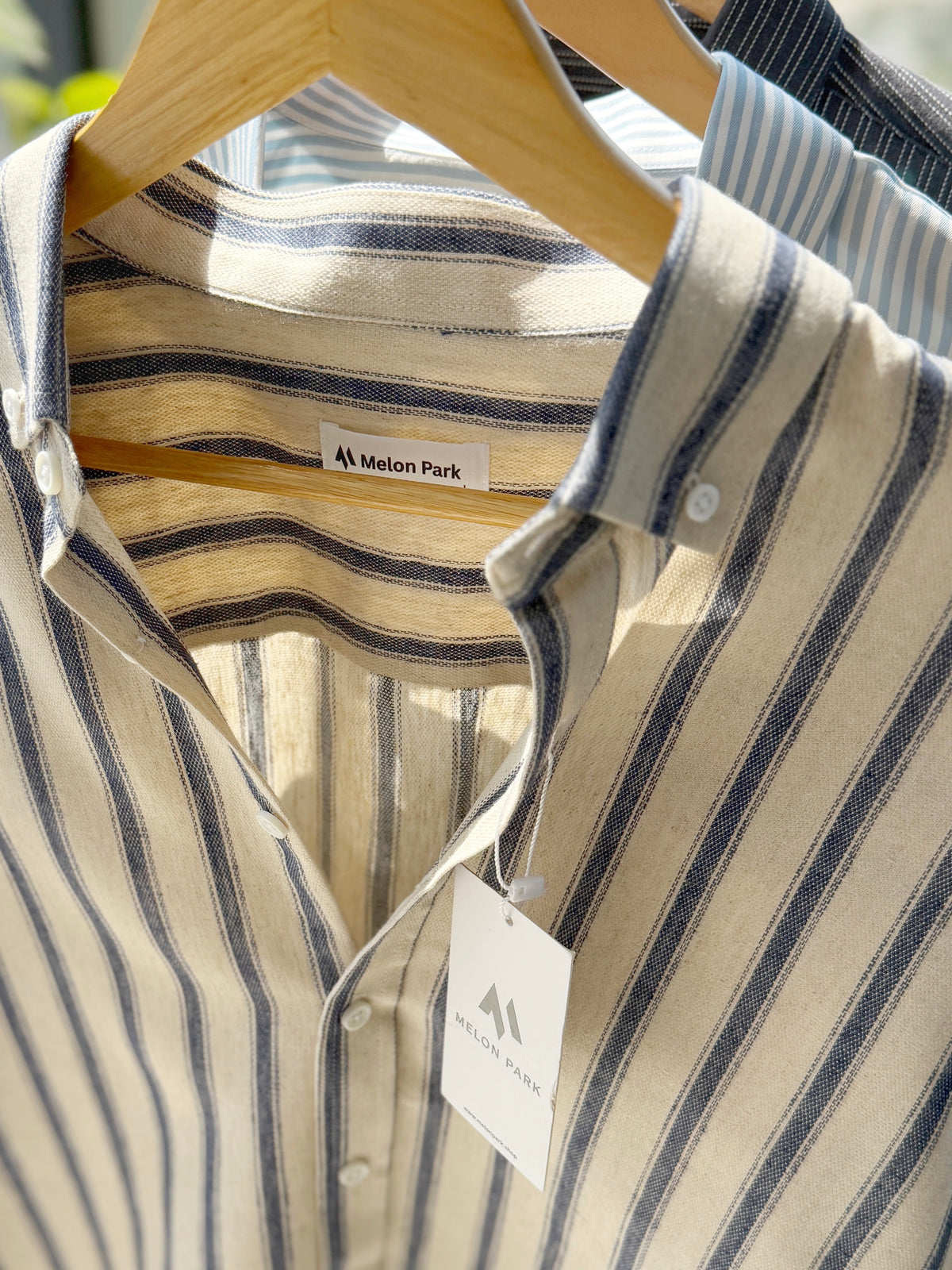 Gentle stripe shirt - Sandbar stripe