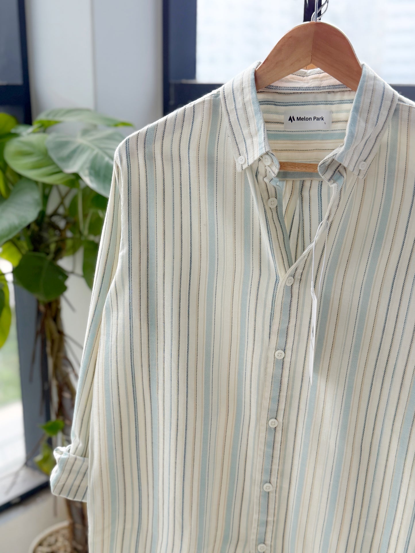 Gentle stripe shirt - Earthy Mist