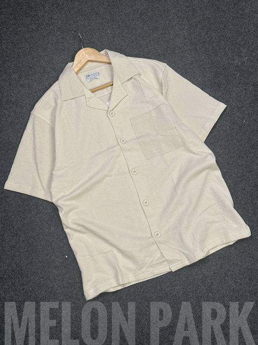 Off-White Dropshoulder Cuban Shirt
