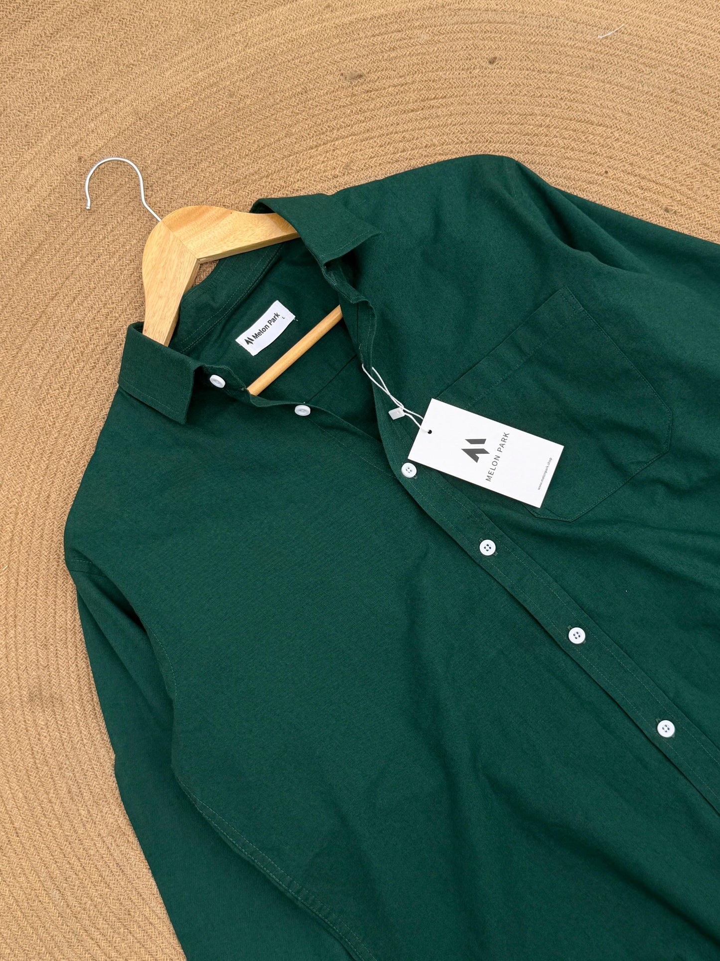 Drop-shoulder boxy shirt - Green