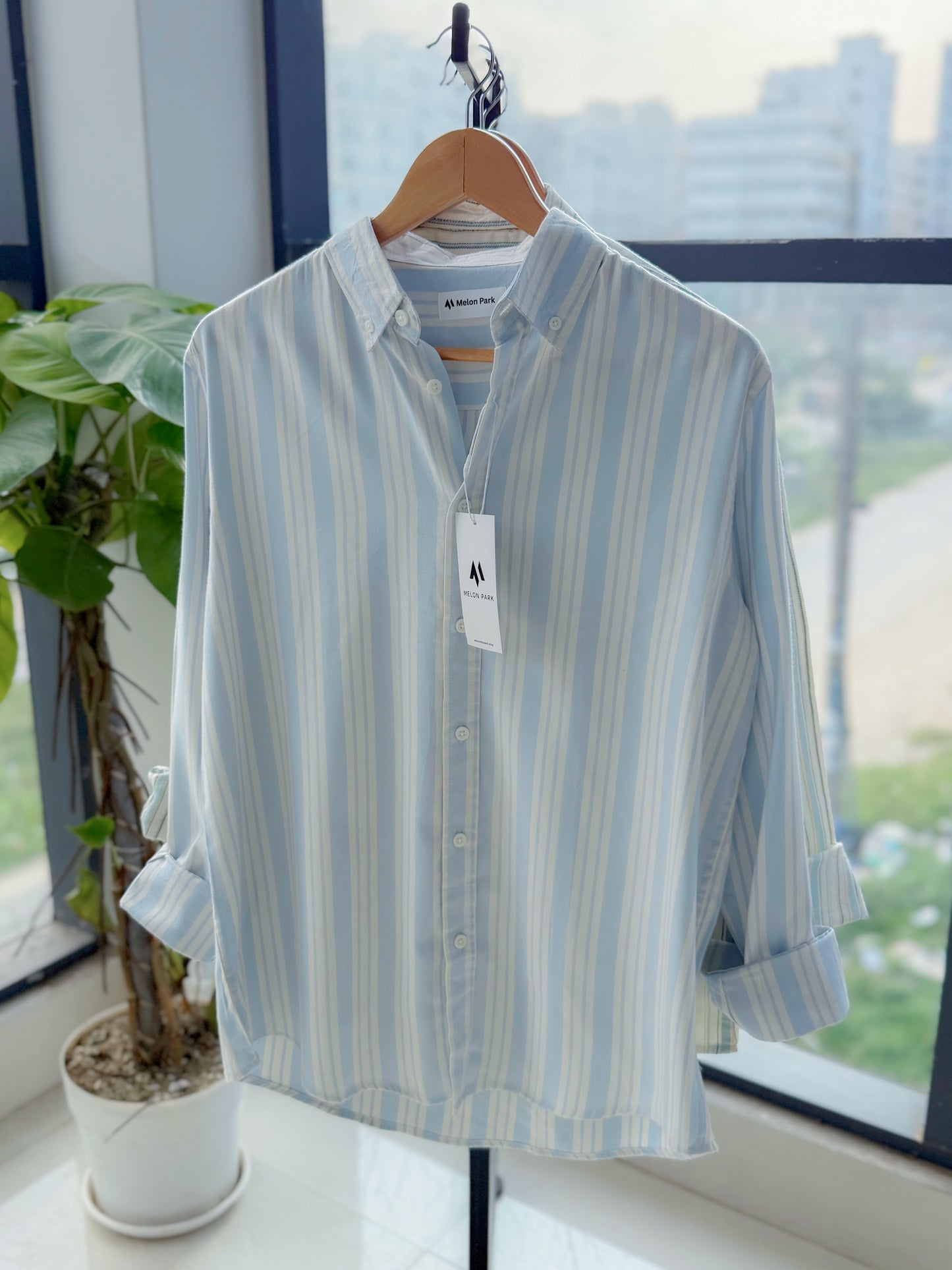 Gentle stripe shirt - Cloud Blue