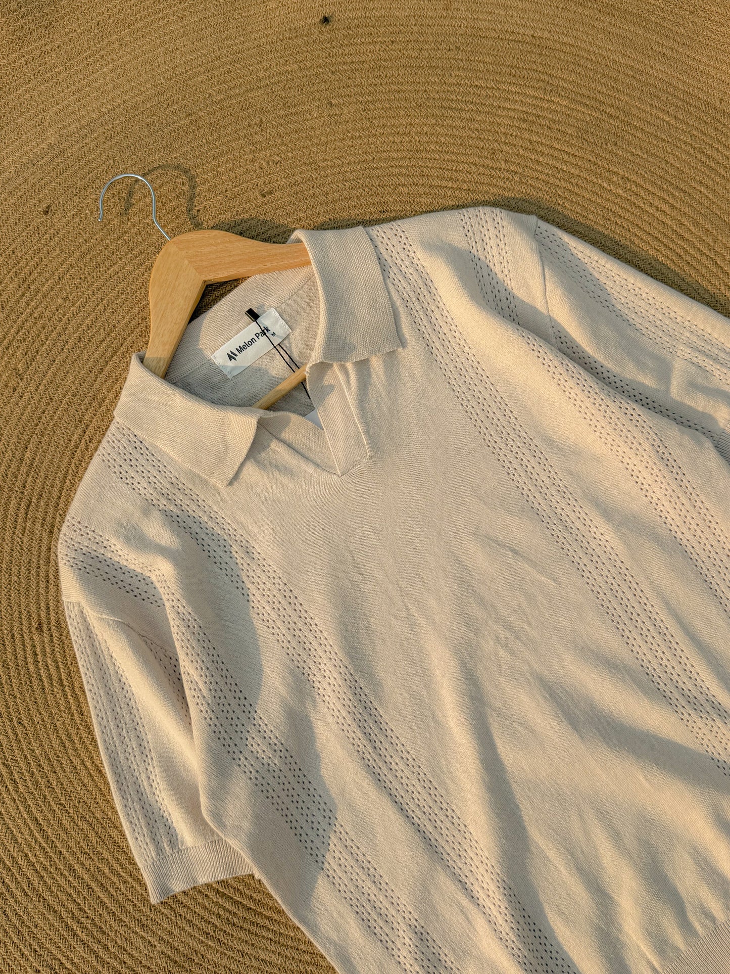 Gentle Breeze Knit Polo - Off-White