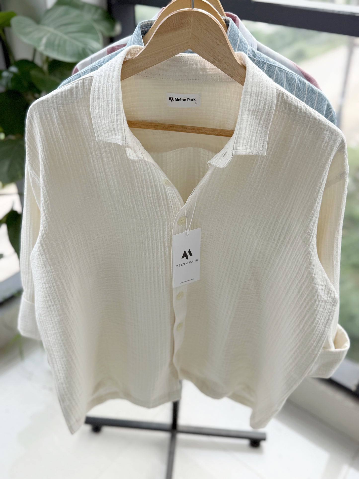 Resort Drop-shoulder shirt - Porcelain Off white