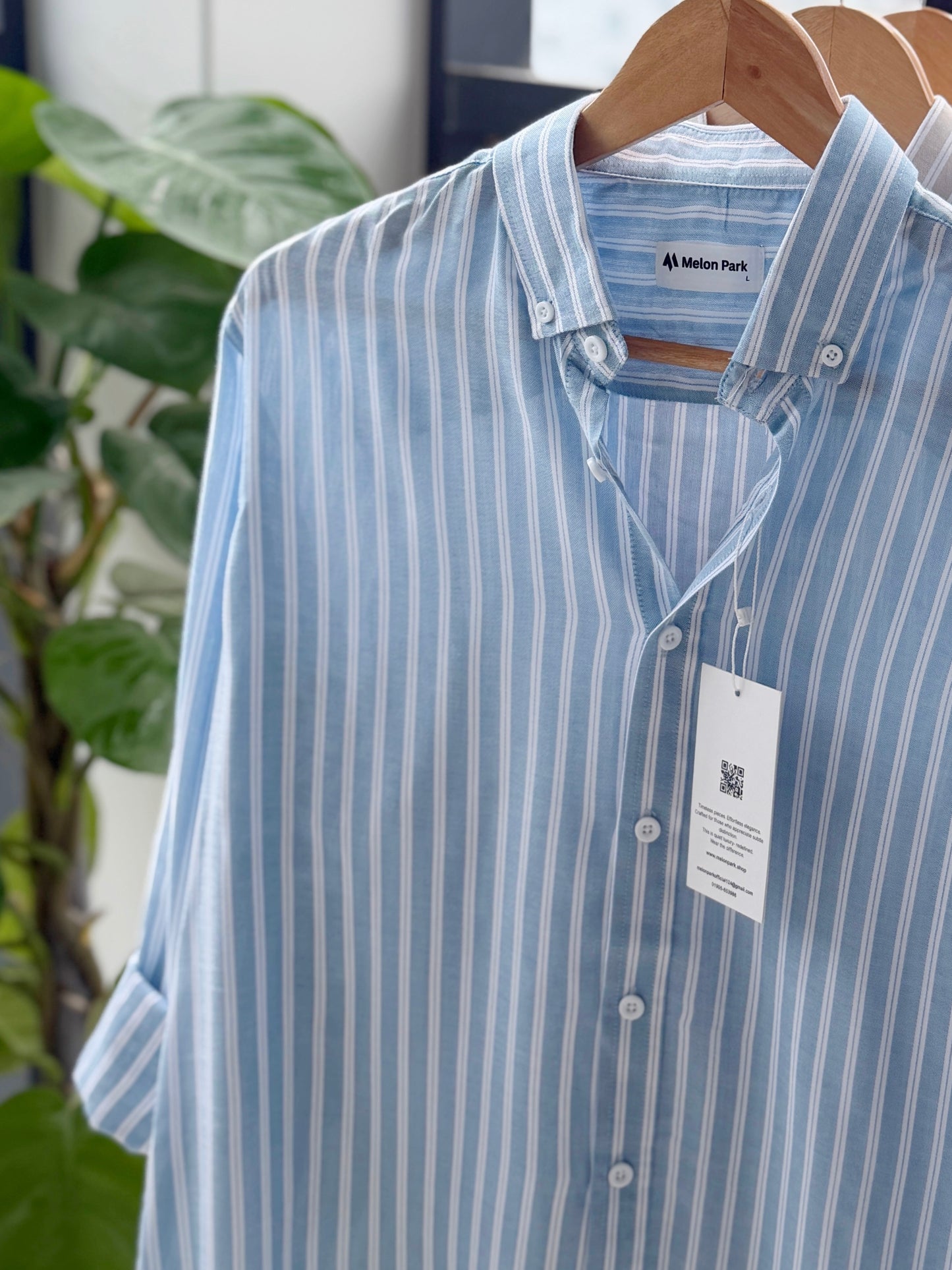 Gentle stripe shirt - Ice blue