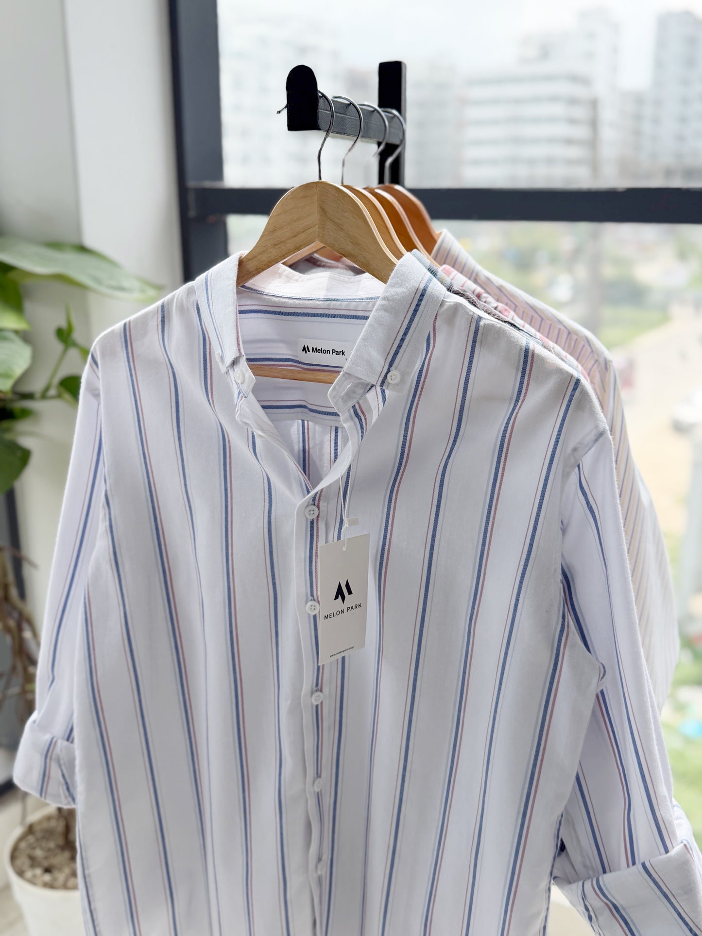 Gentle stripe shirt - Bright tide