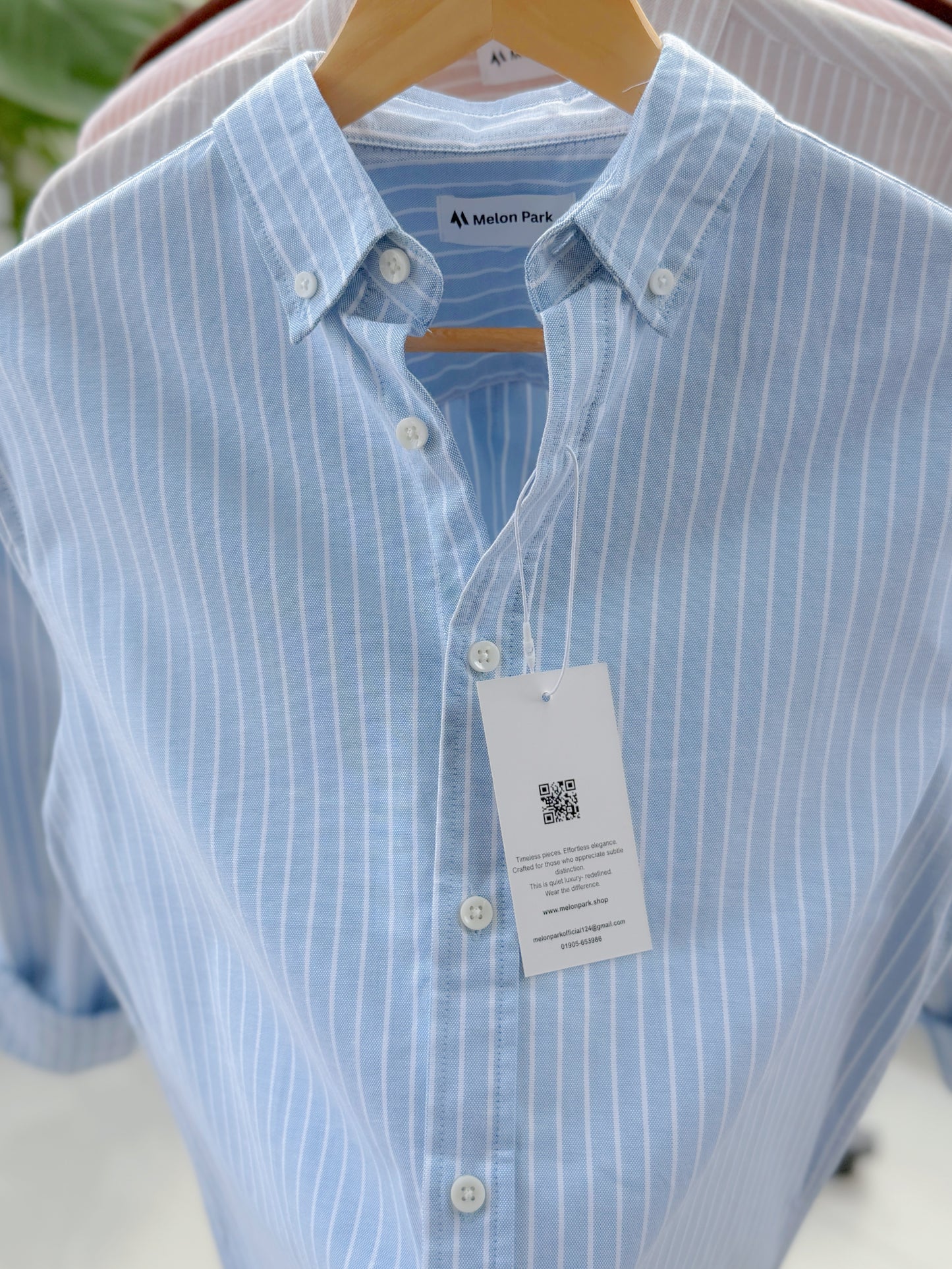 Gentle stripe shirt - Icy Blue