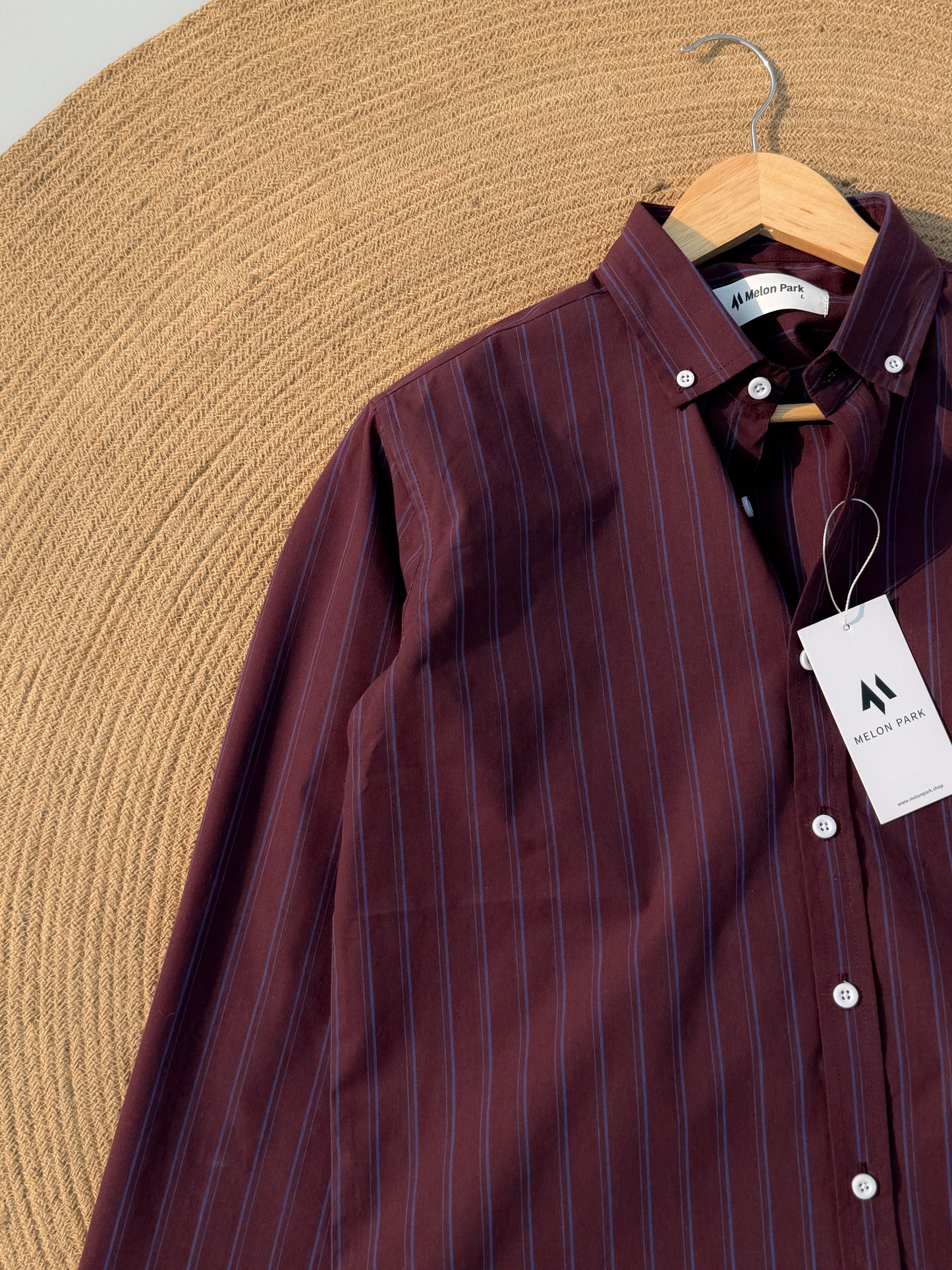 Old Money full sleeve shirt - Burgundy Bordeaux