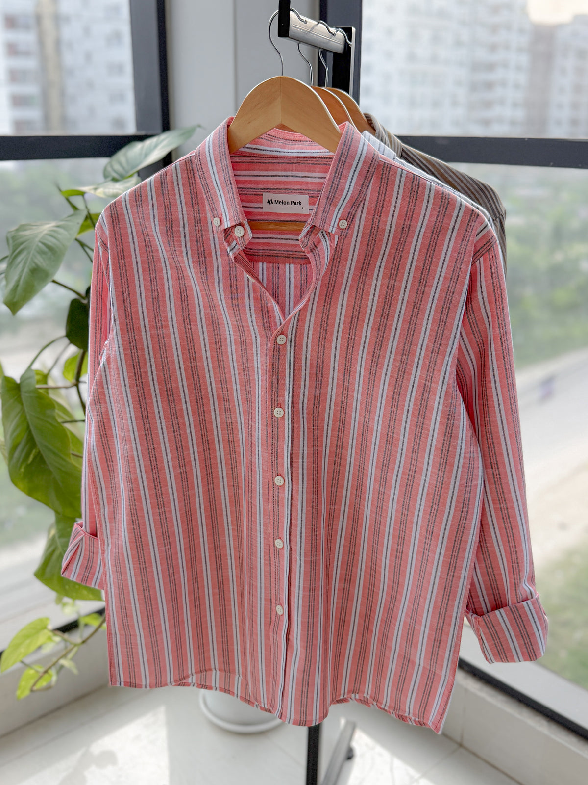 Gentle stripe shirt - Salmon Breeze