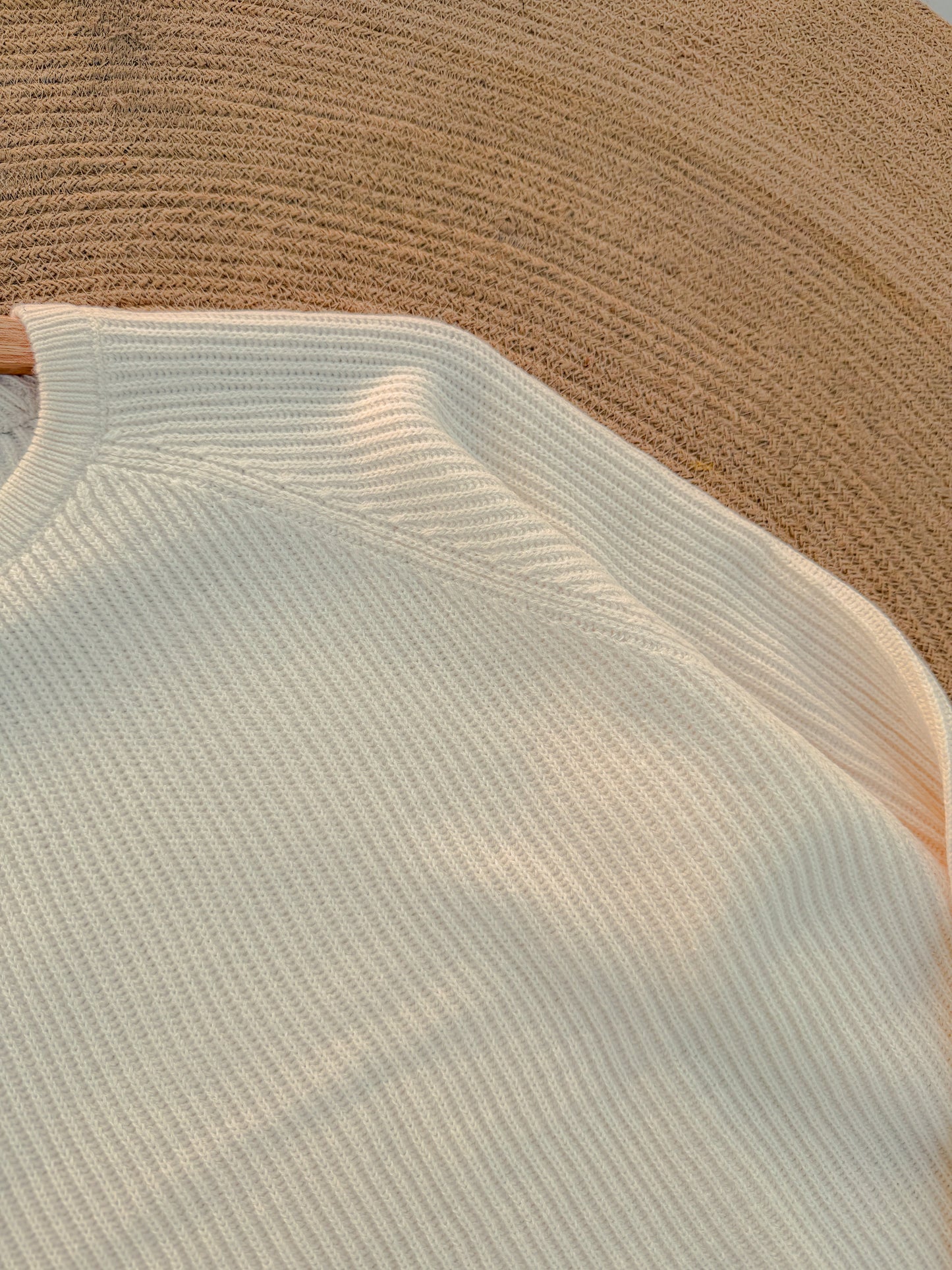 Knitted Signature Sweatshirt - Off white