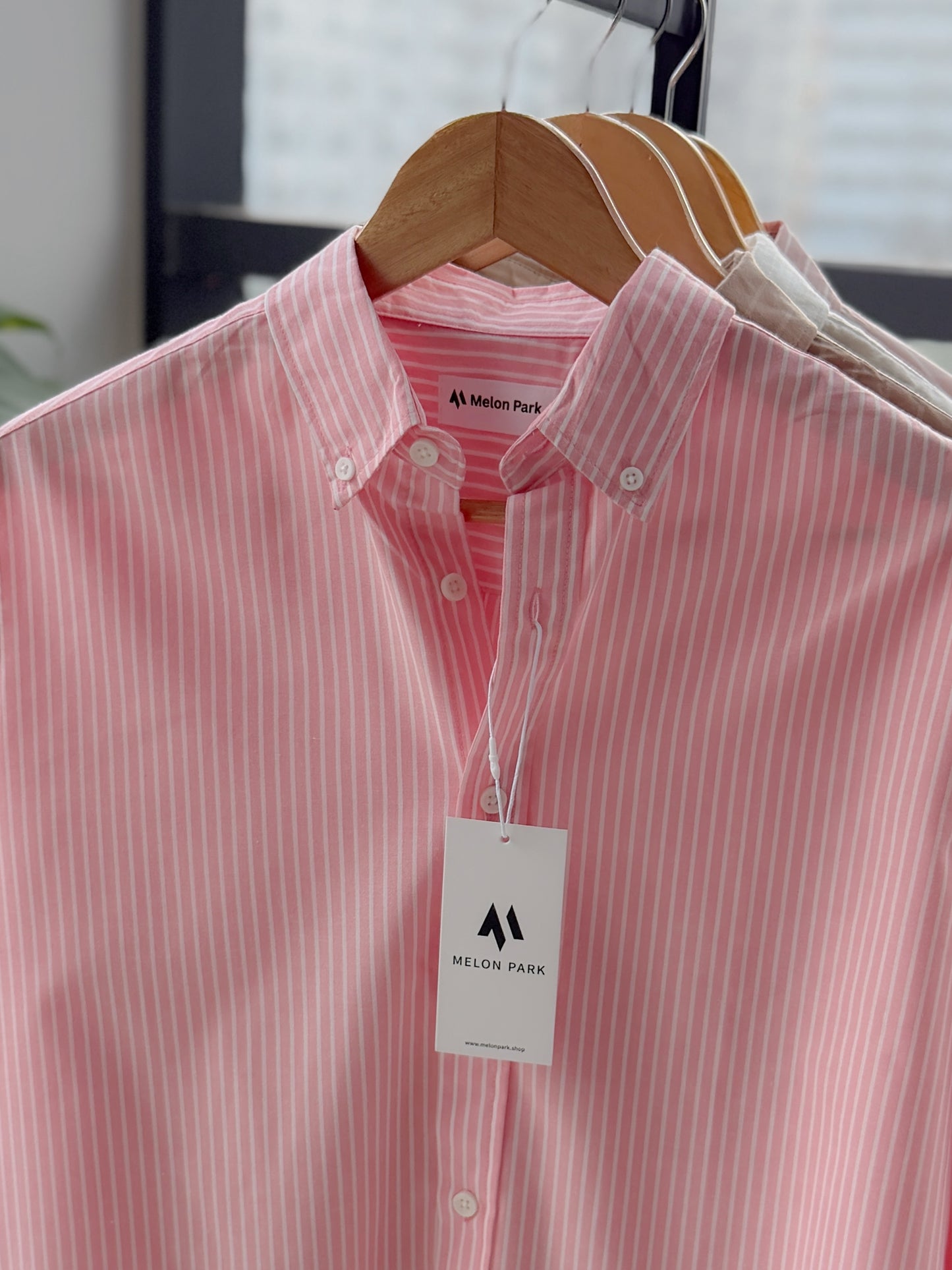Gentle stripe shirt - Flamingo