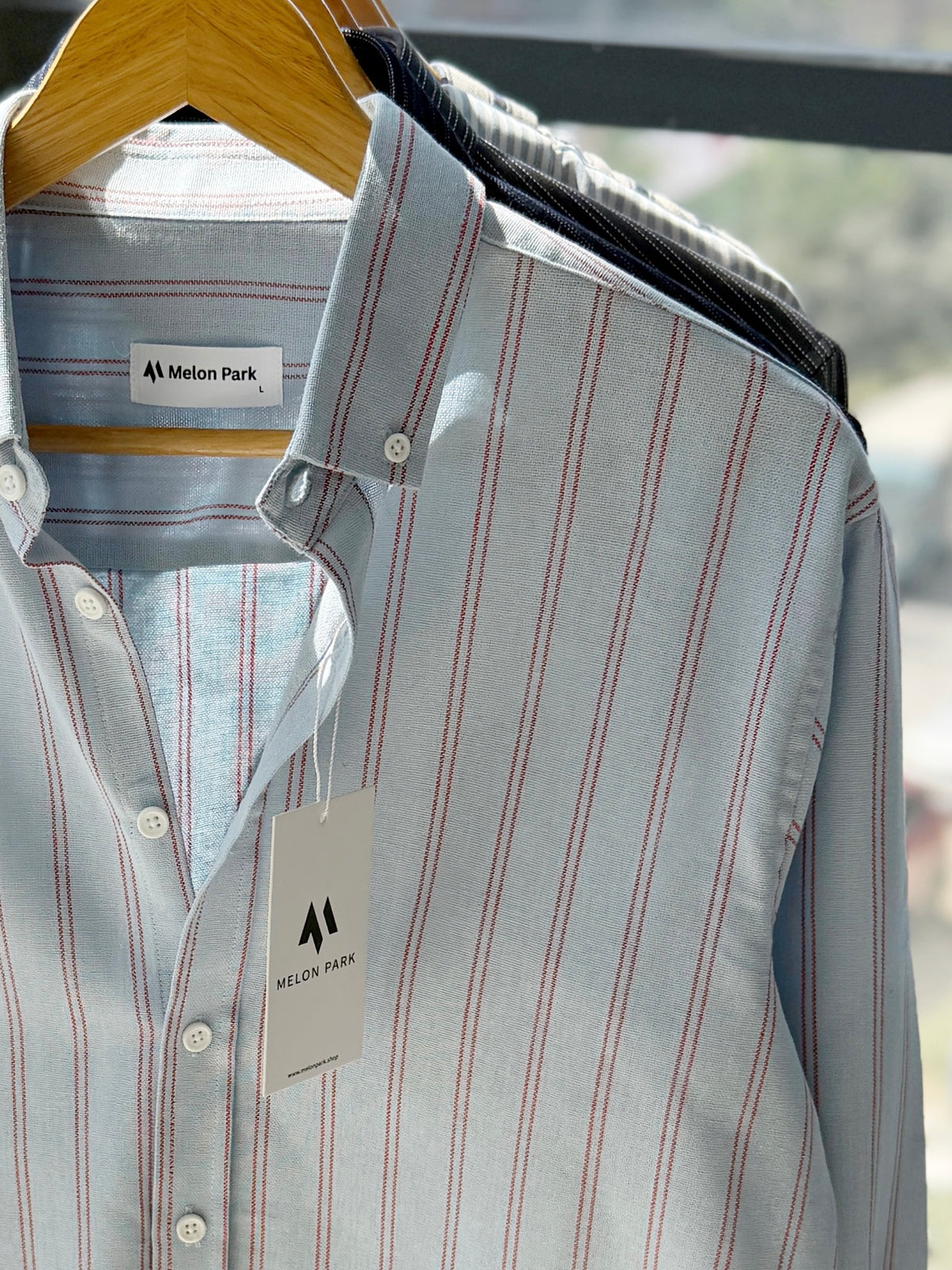 Gentle stripe shirt - Ocean Coral