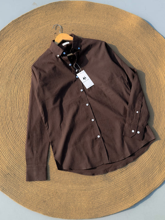 Signature Remi cotton shirt - Chocolate