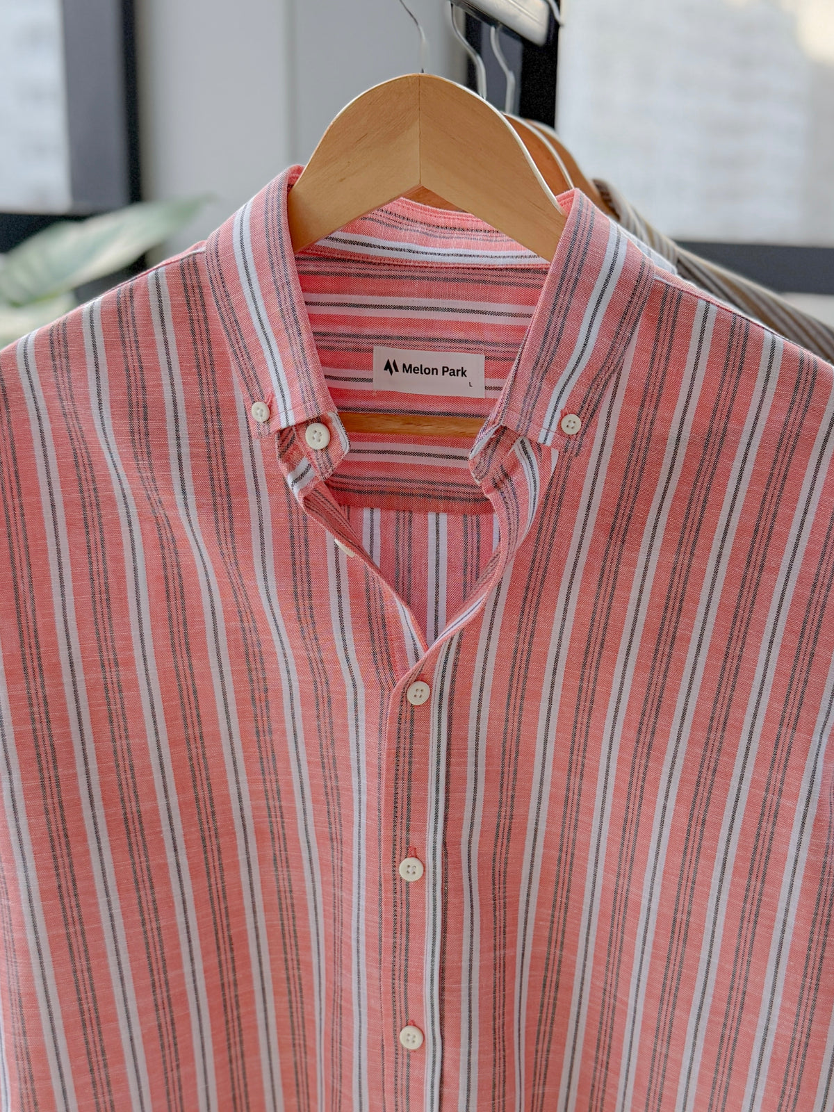Gentle stripe shirt - Salmon Breeze