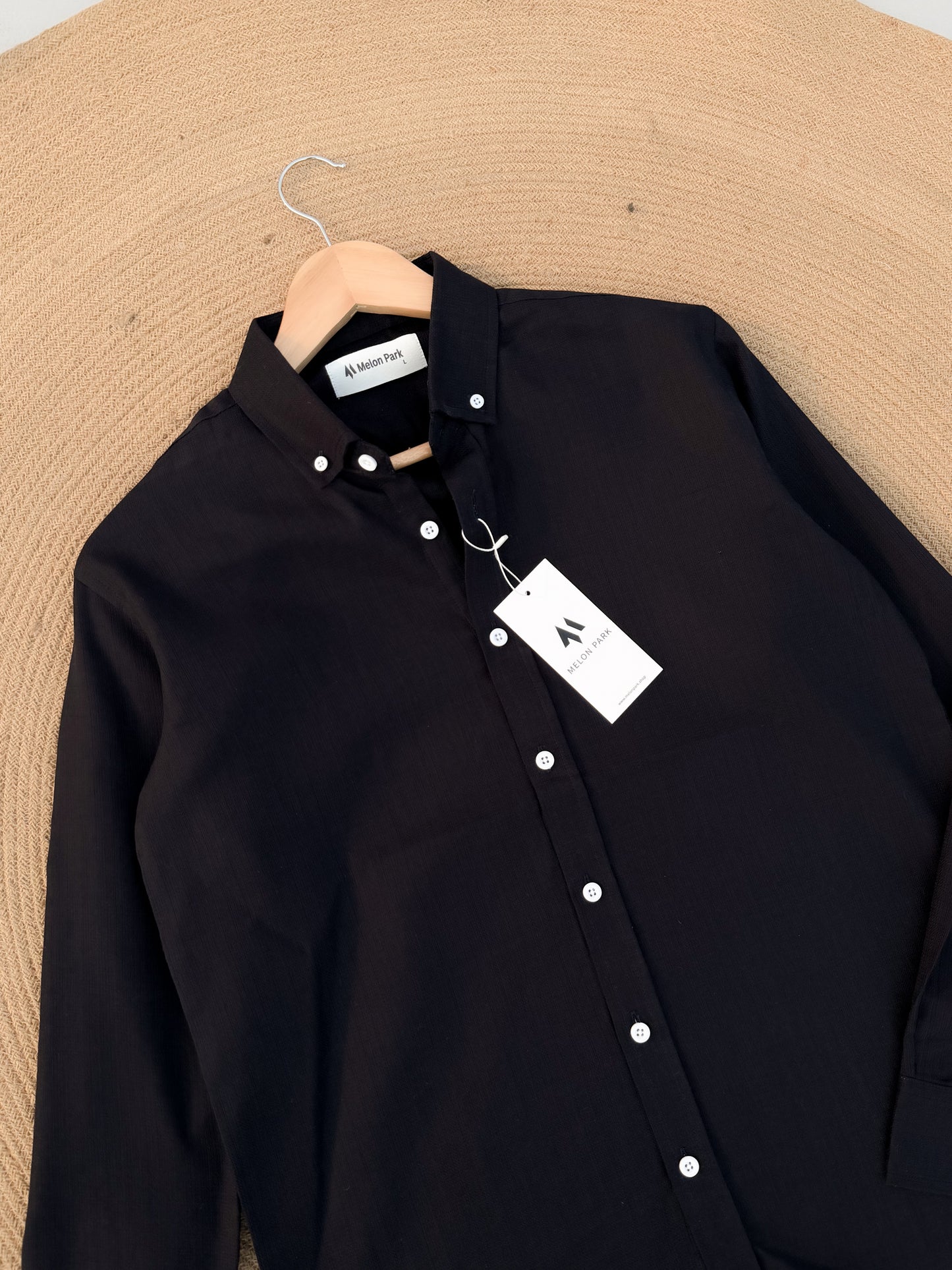 Classic full sleeve shirt - Textured Black