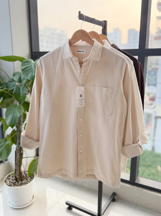 Drop-shoulder boxy shirt - Off White
