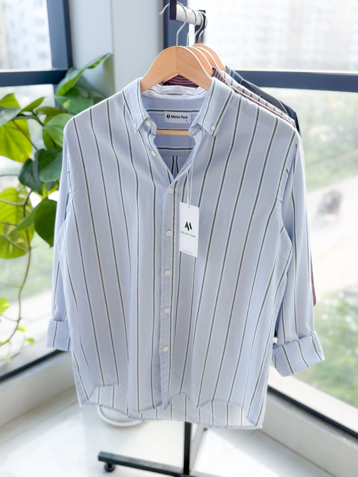 Gentle stripe shirt - Glacier stripe
