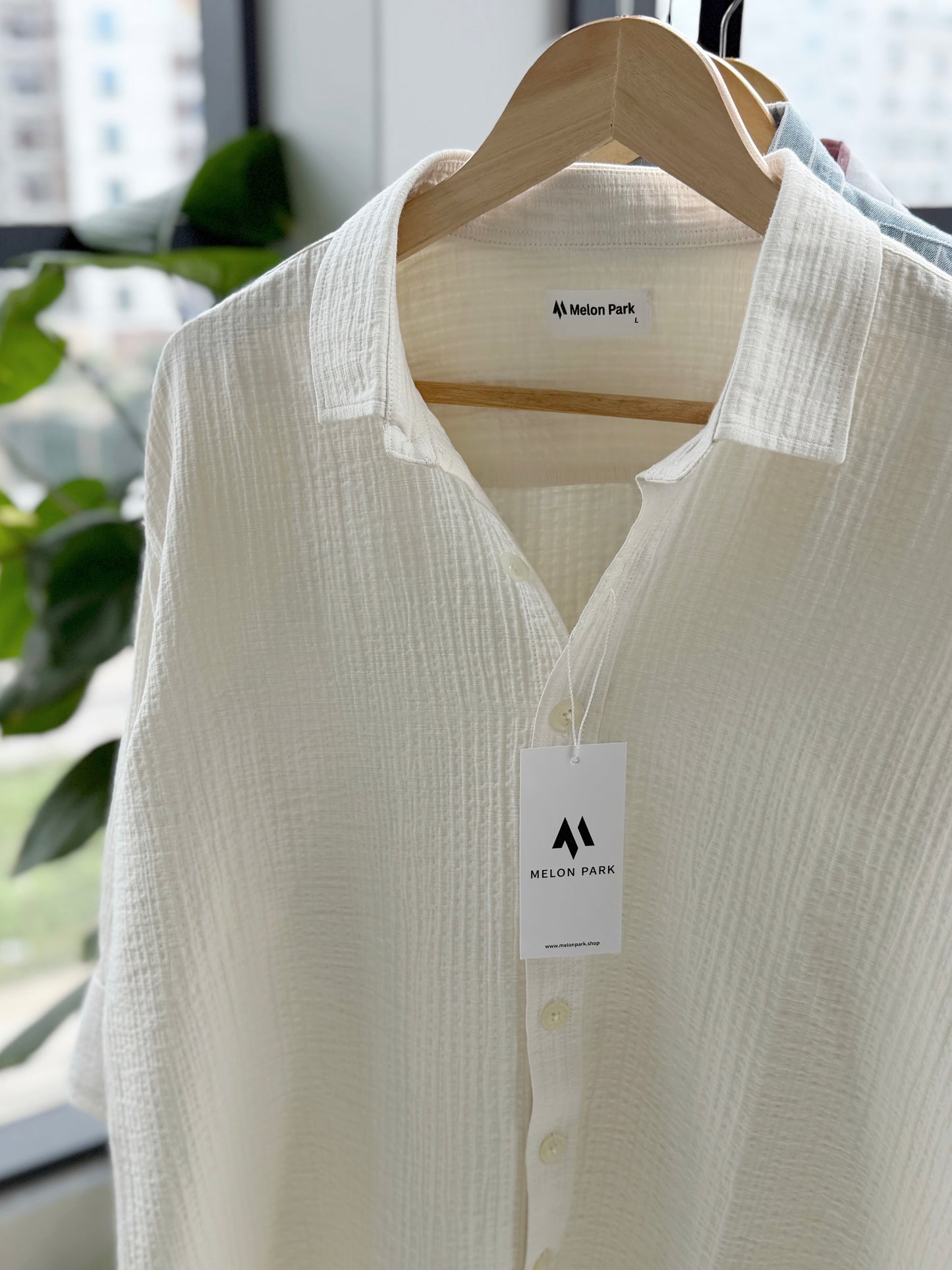 Resort Drop-shoulder shirt - Porcelain Off white