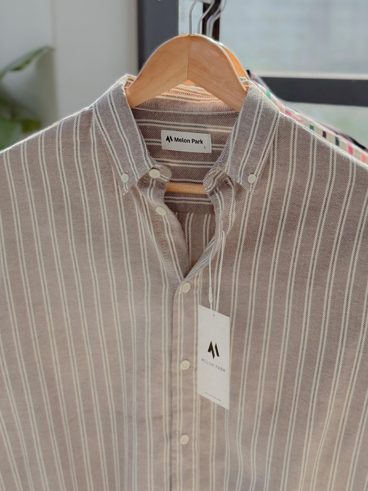 Gentle stripe shirt - Sandstone dune