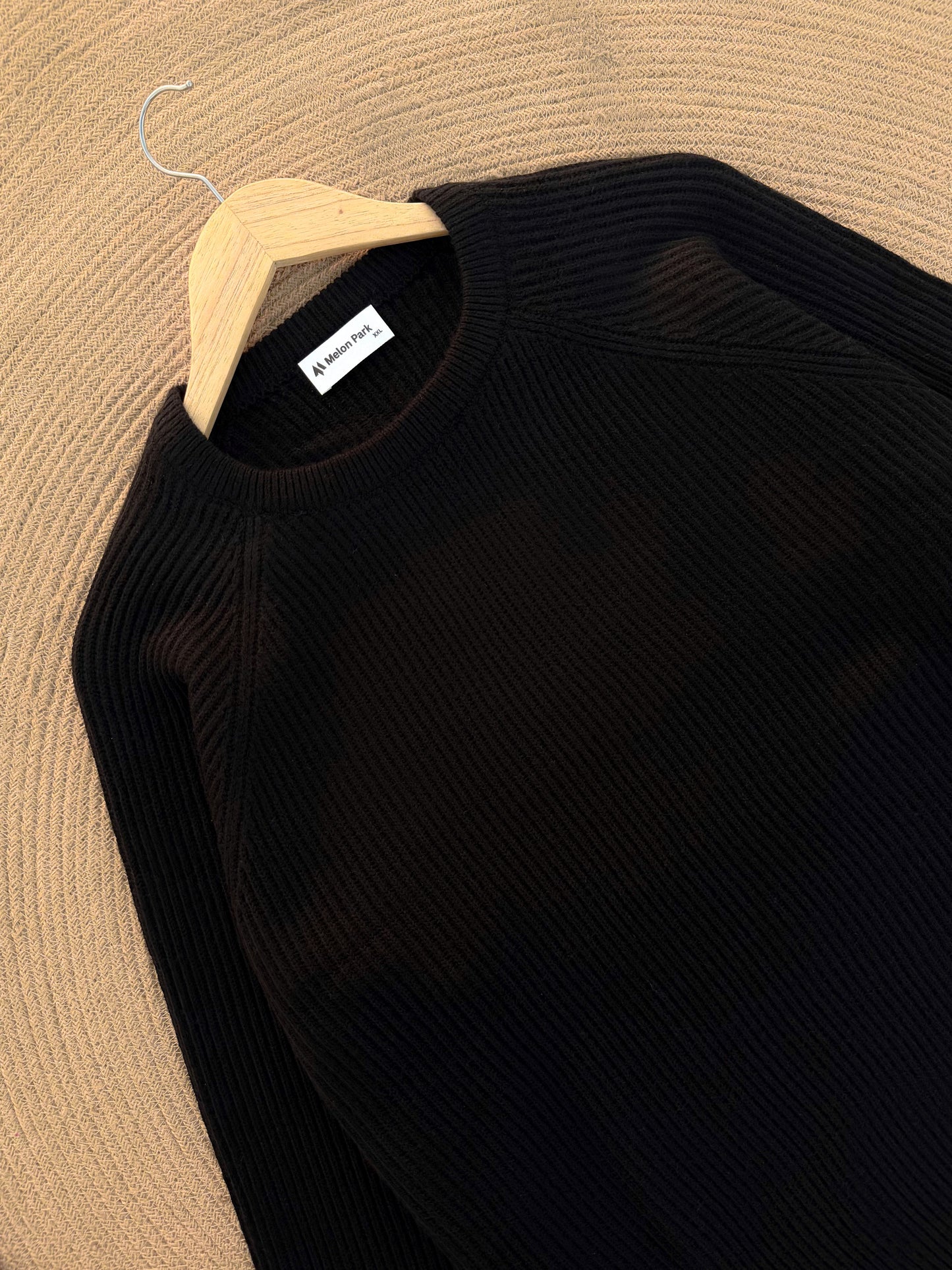 Knitted Signature Sweatshirt - Black