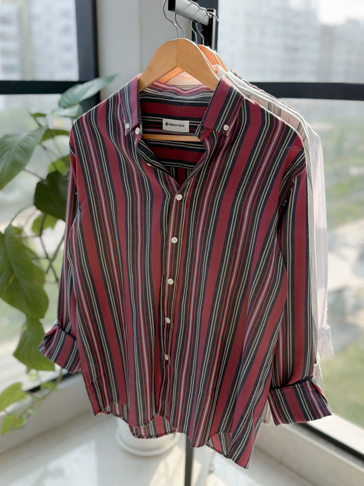 Gentle stripe shirt - Mulberry Mist