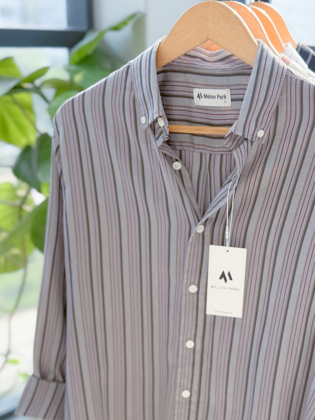 Gentle stripe shirt - Muted Ember