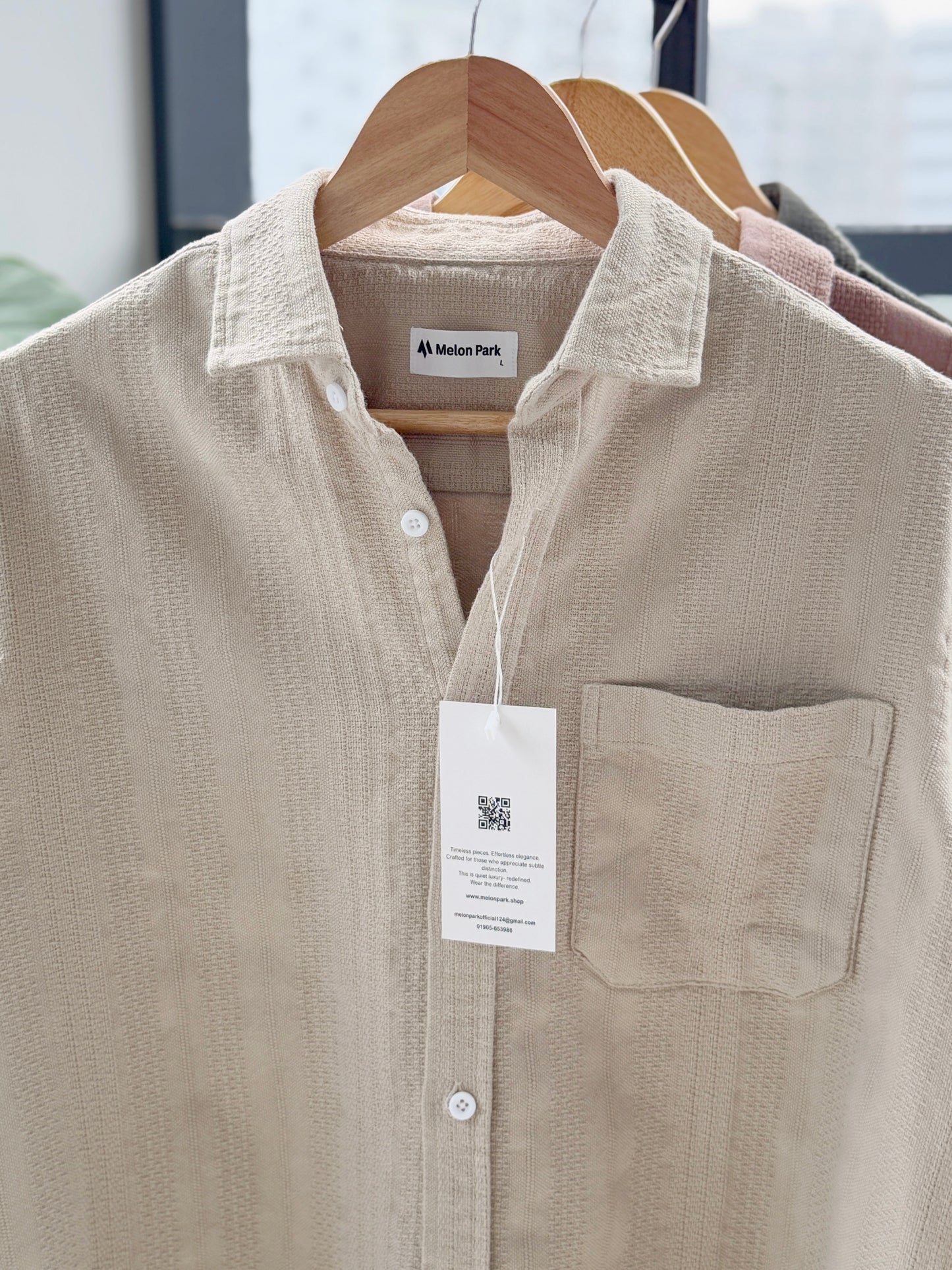 Crafted Dropshoulder Shirt - Resort Off White