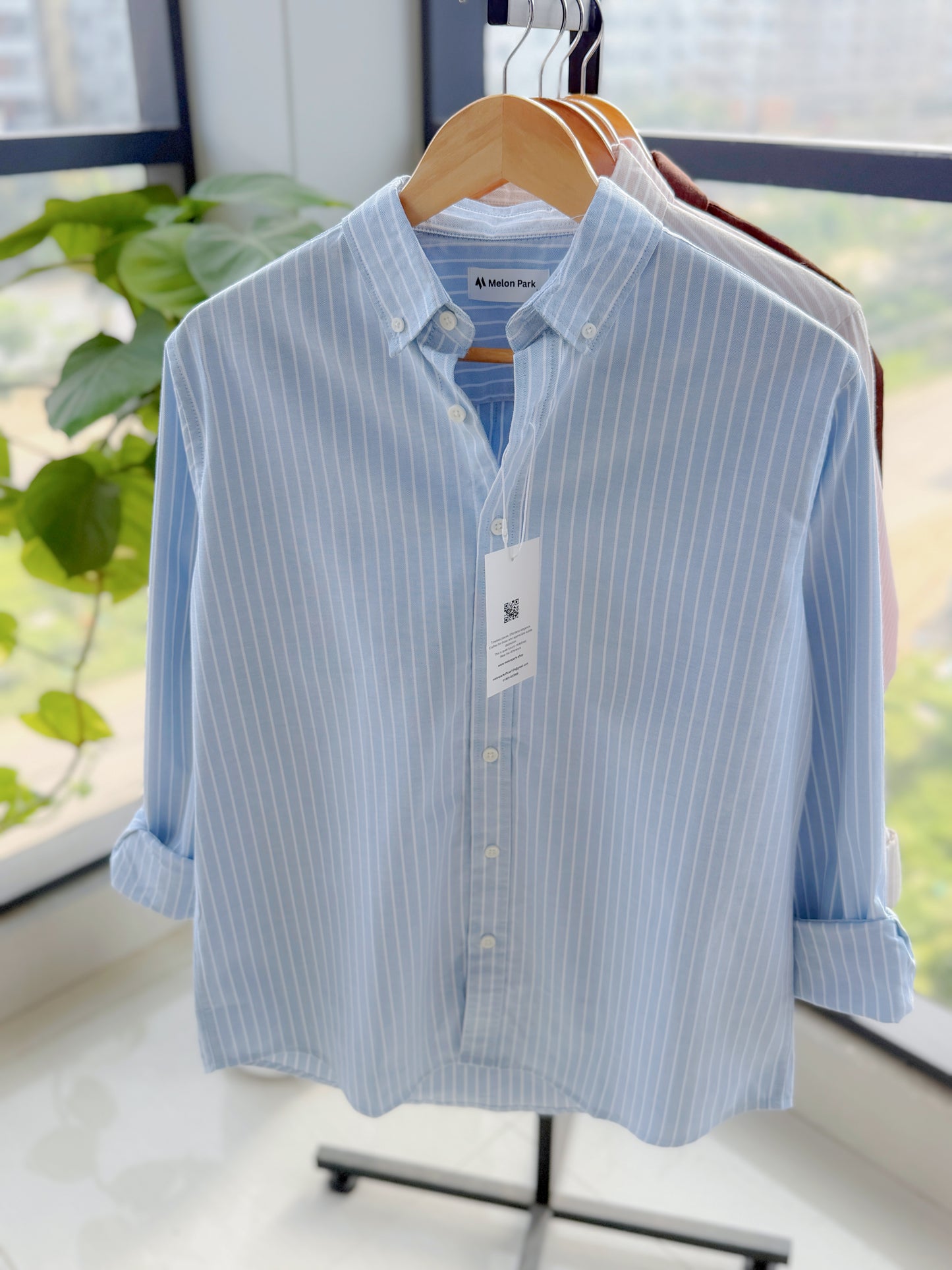Gentle stripe shirt - Icy Blue