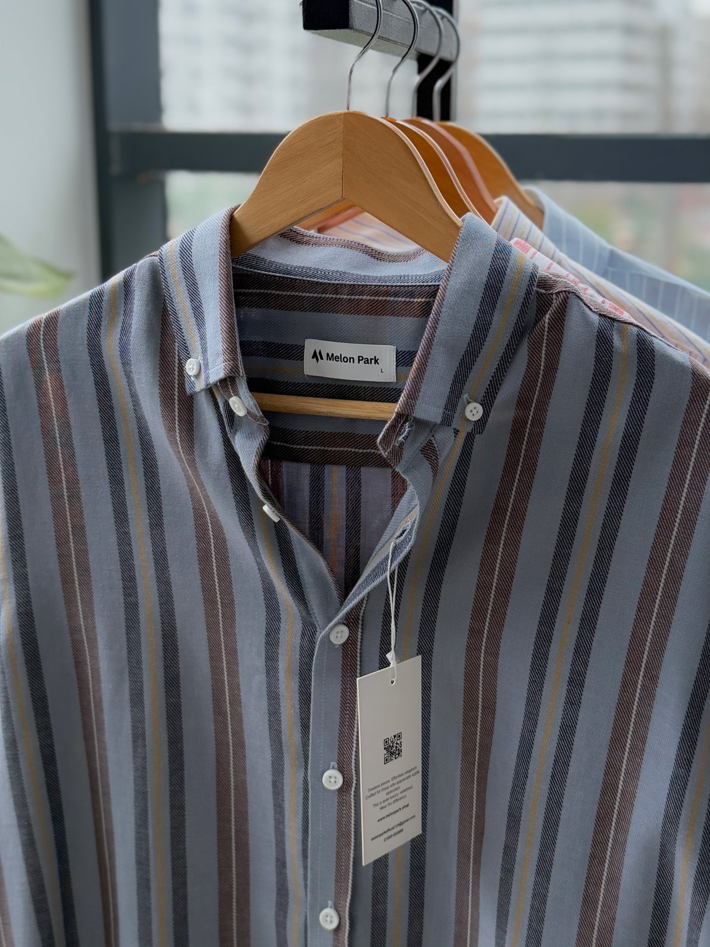 Gentle stripe shirt - Woodland stripe