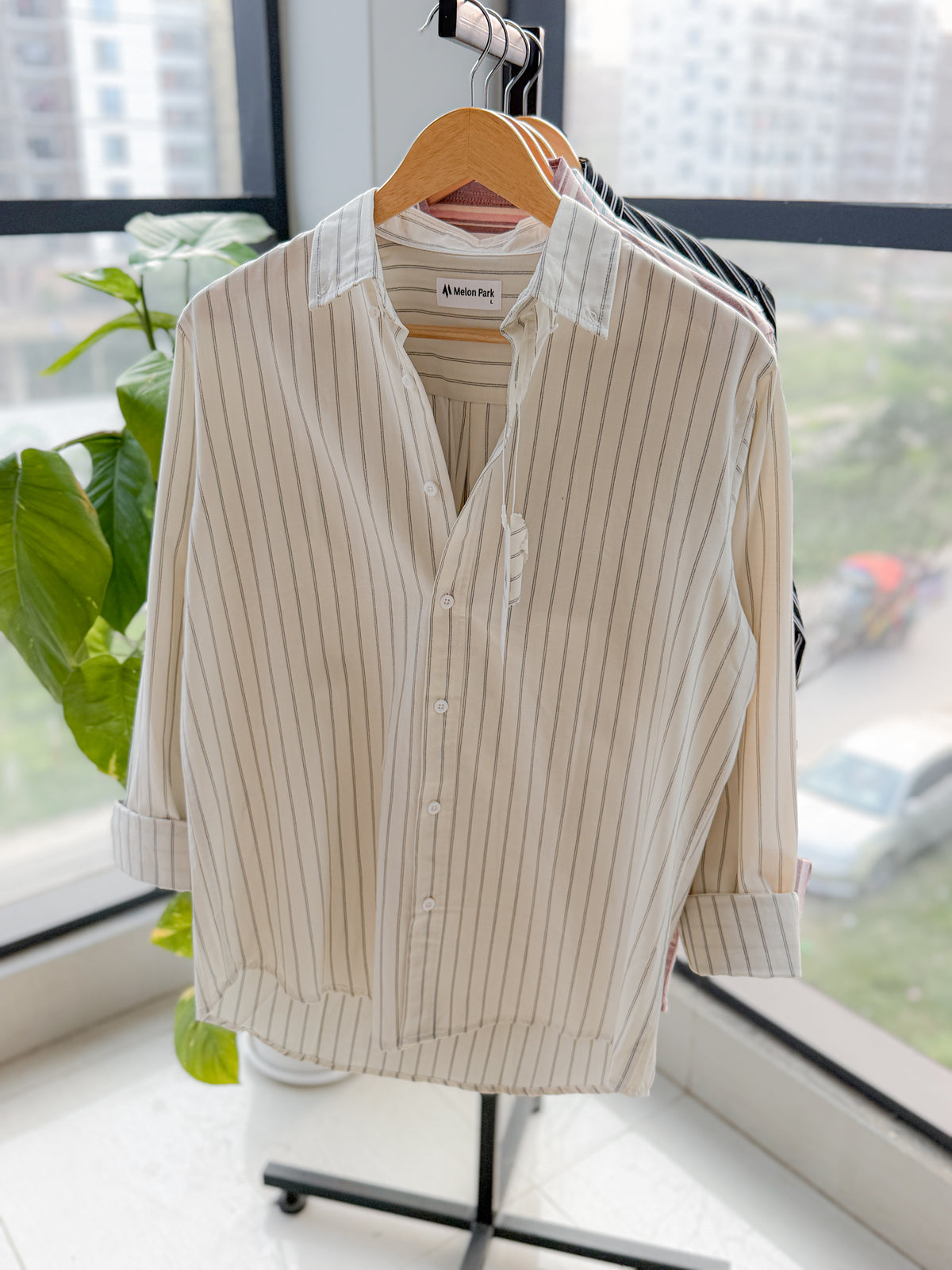 Gentle stripe shirt - Sandline Off white