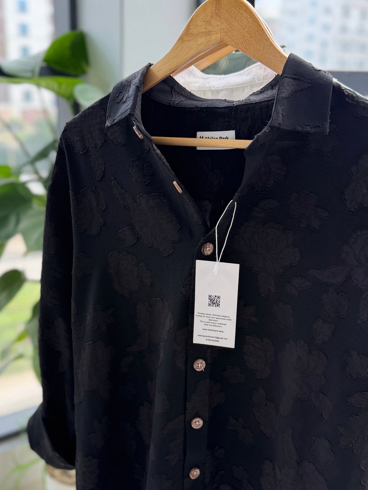 Resort Drop-shoulder shirt - Midnight Onyx