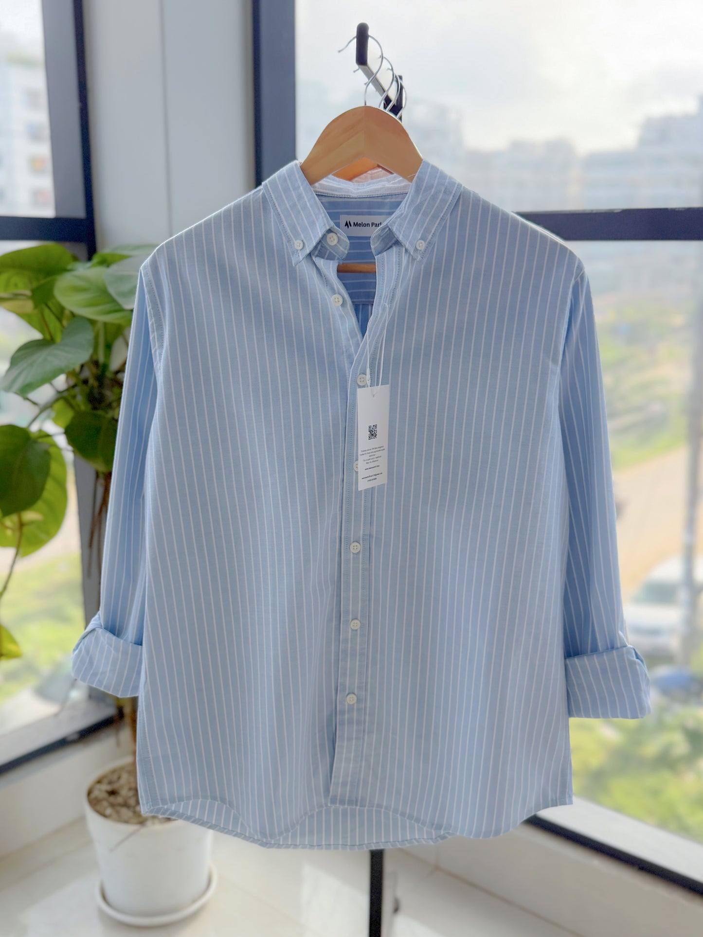 Gentle stripe shirt - Icy Blue