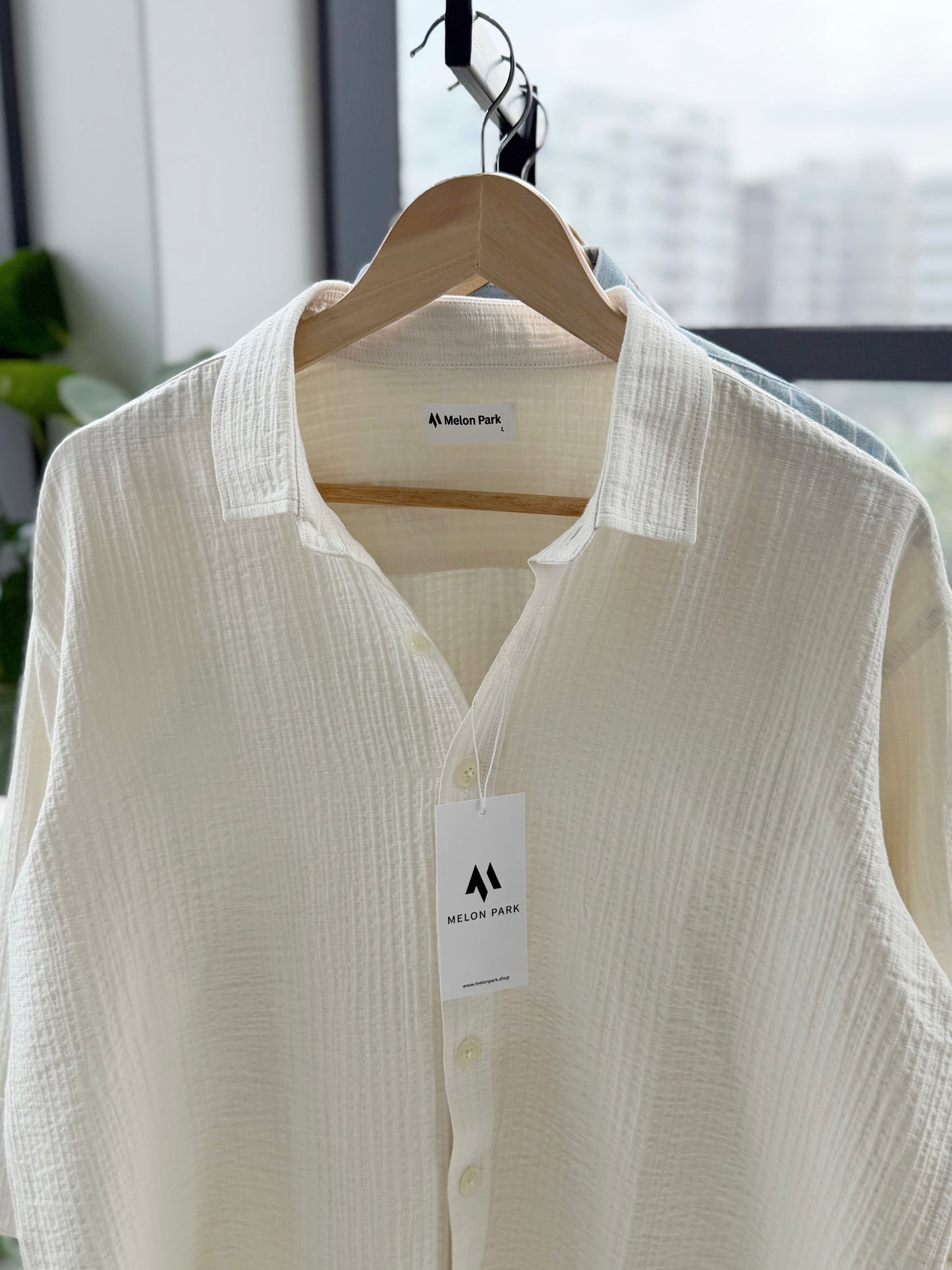 Resort Drop-shoulder shirt - Porcelain Off white
