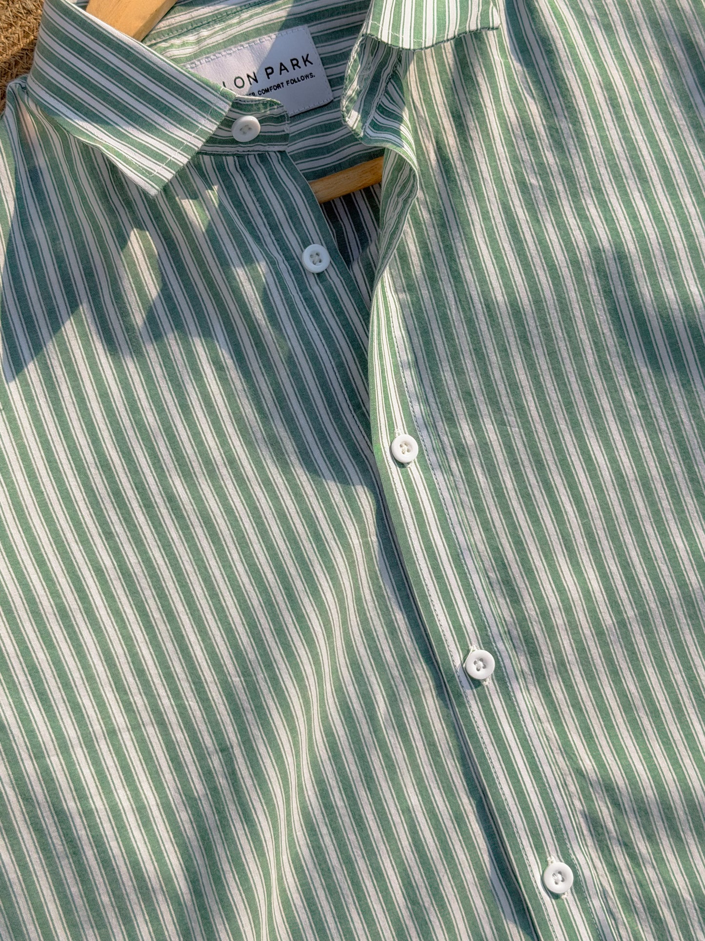 Gentle stripe shirt - Sea Spray Green