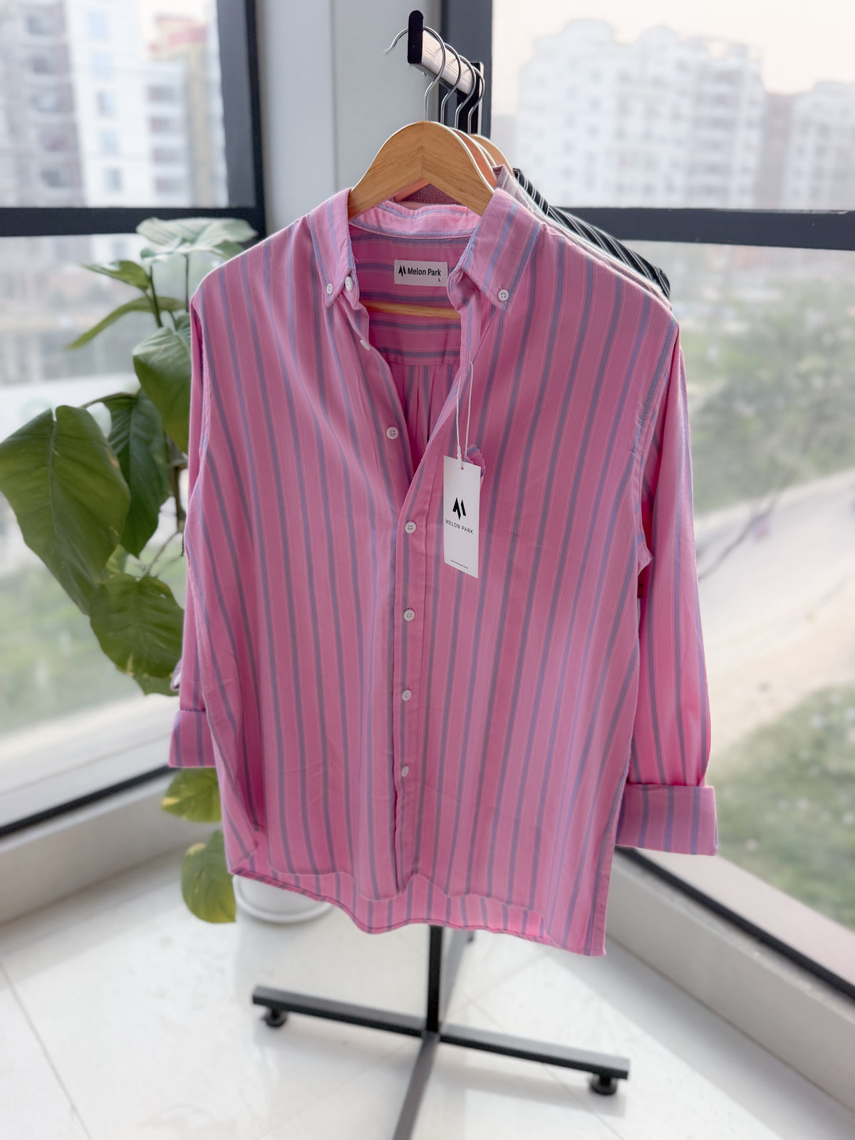 Gentle stripe shirt - Peri Winkle