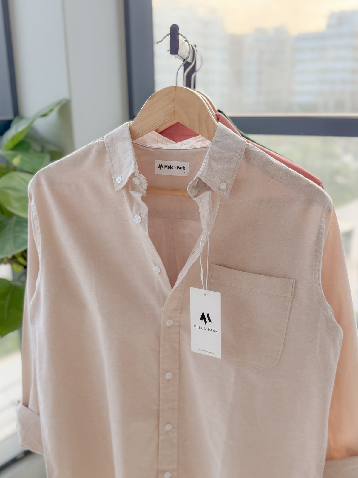 Chambray solid shirt - Off White