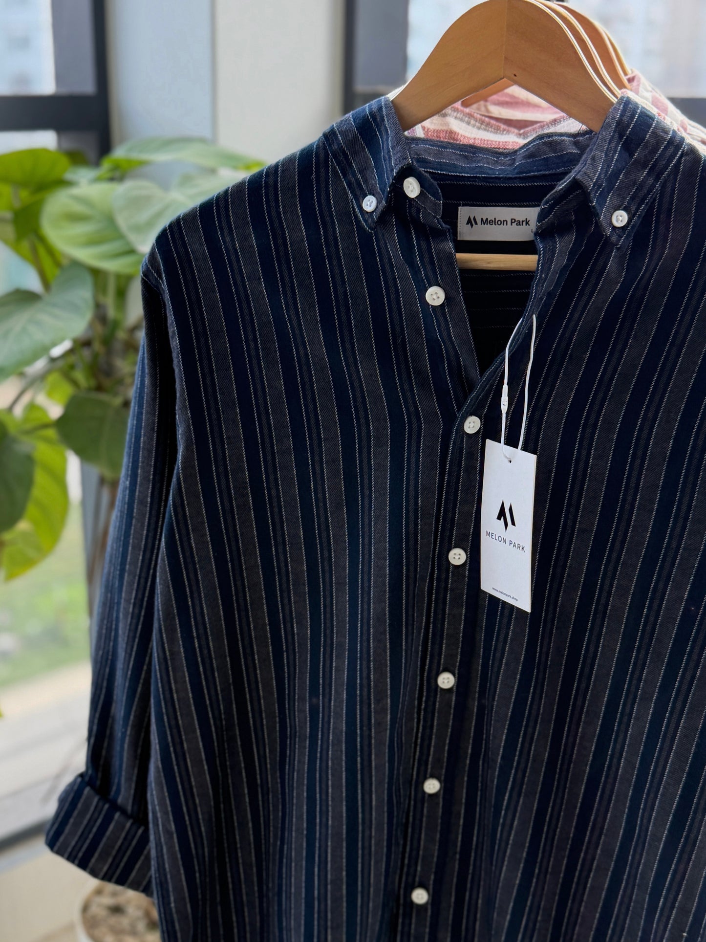 Gentle stripe shirt - Midnight tide