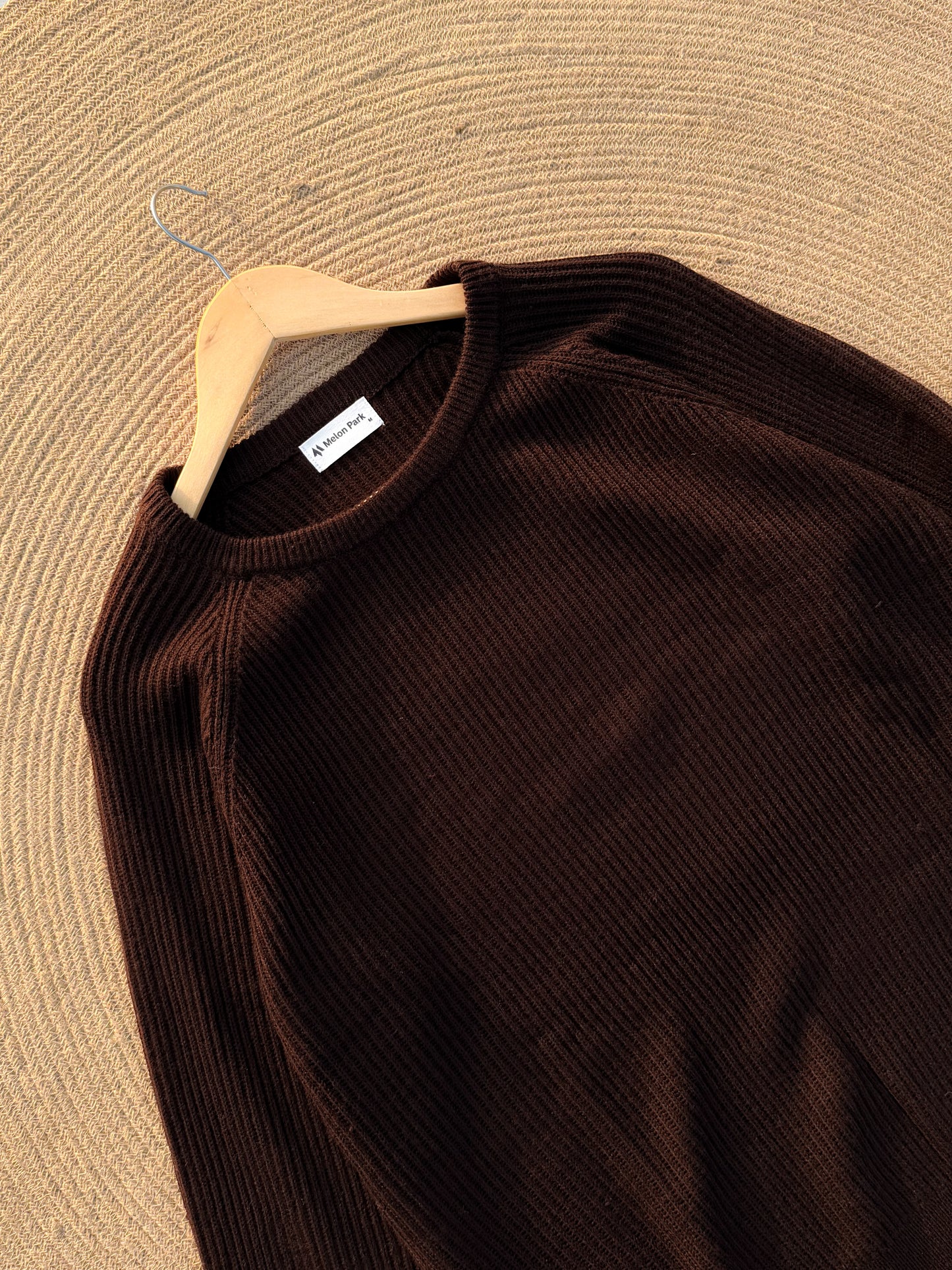 Knitted Signature Sweatshirt - Chocolate